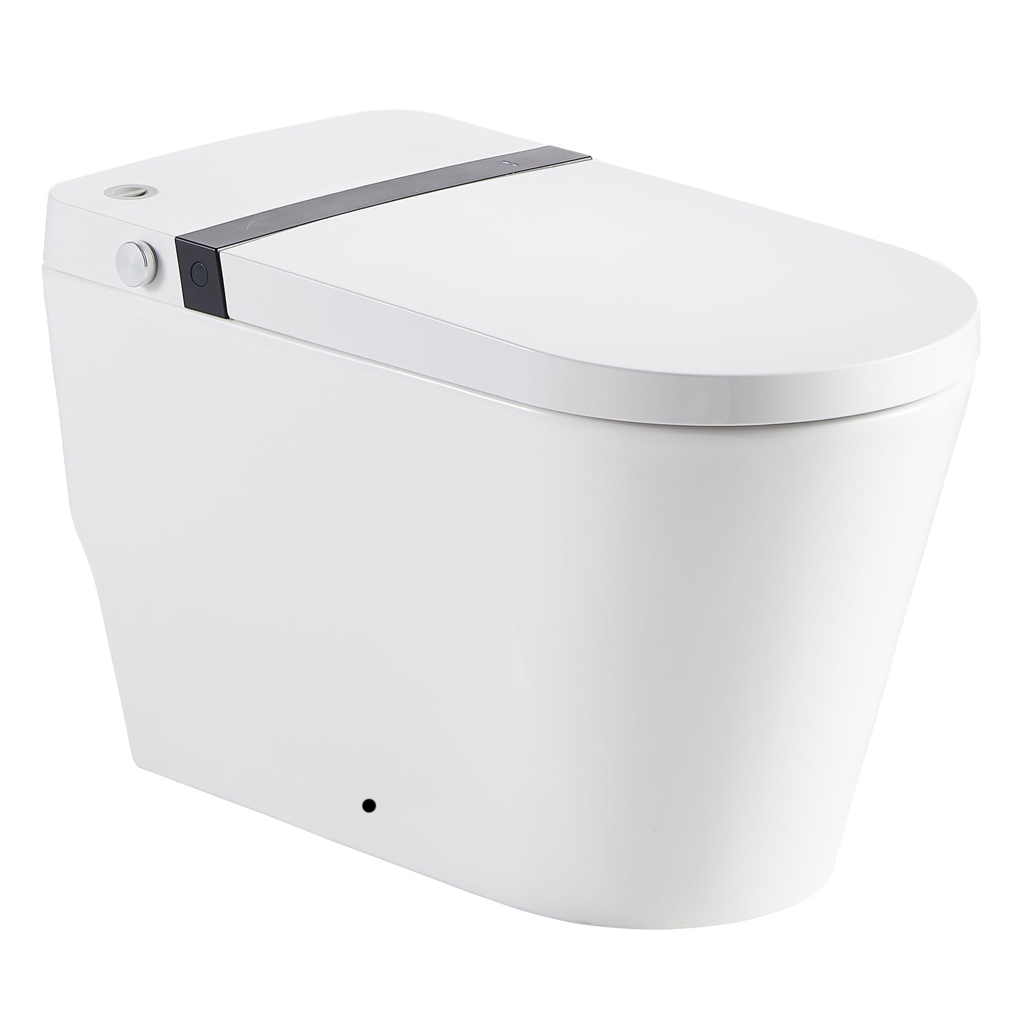 12 inch 1.28 GPF Vortex Siphonic U-shaped Smart Toilet in White Seat Included