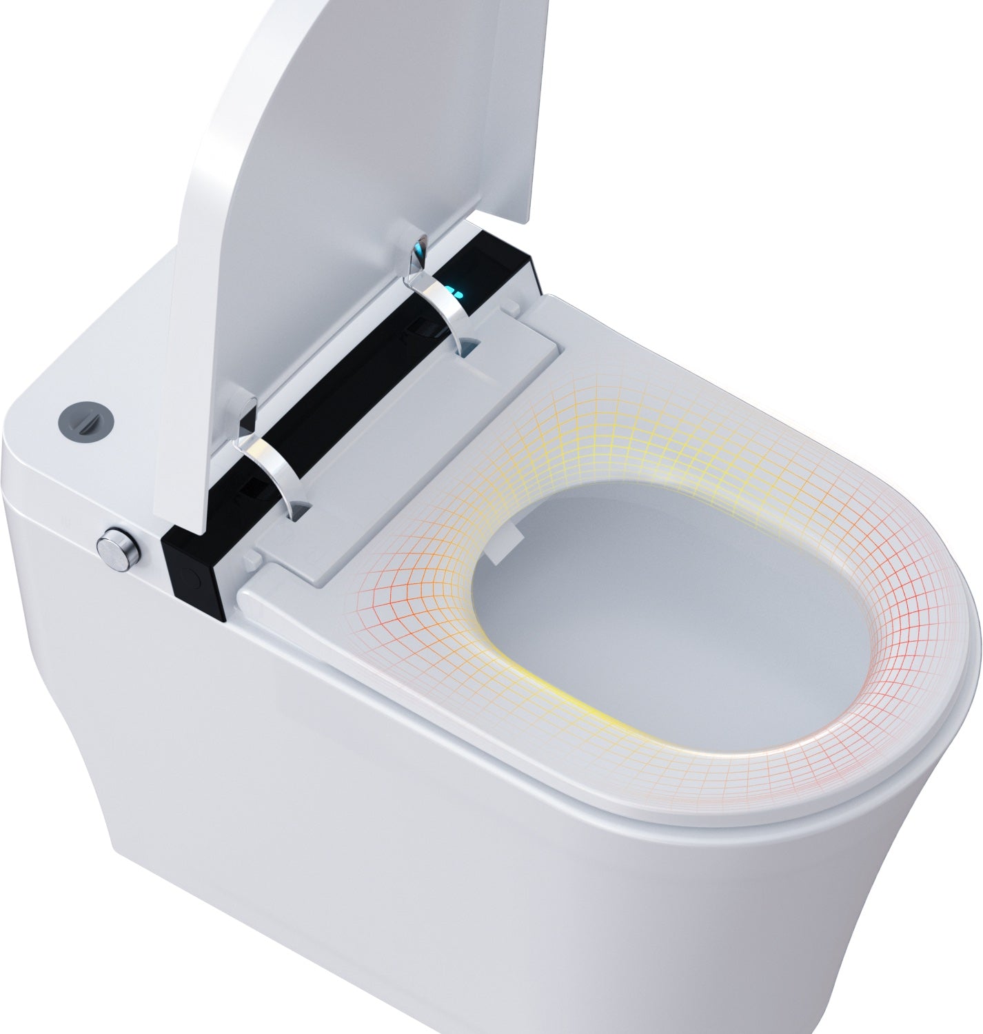 12 inch 1.28 GPF Vortex Siphonic U-shaped Smart Toilet in White Seat Included