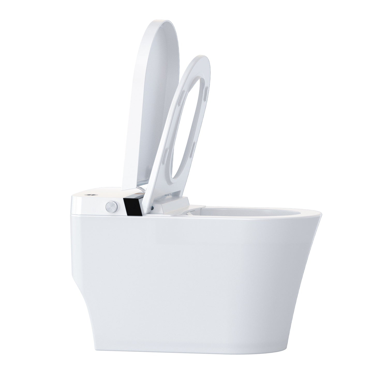 12 inch 1.28 GPF Vortex Siphonic U-shaped Smart Toilet in White Seat Included