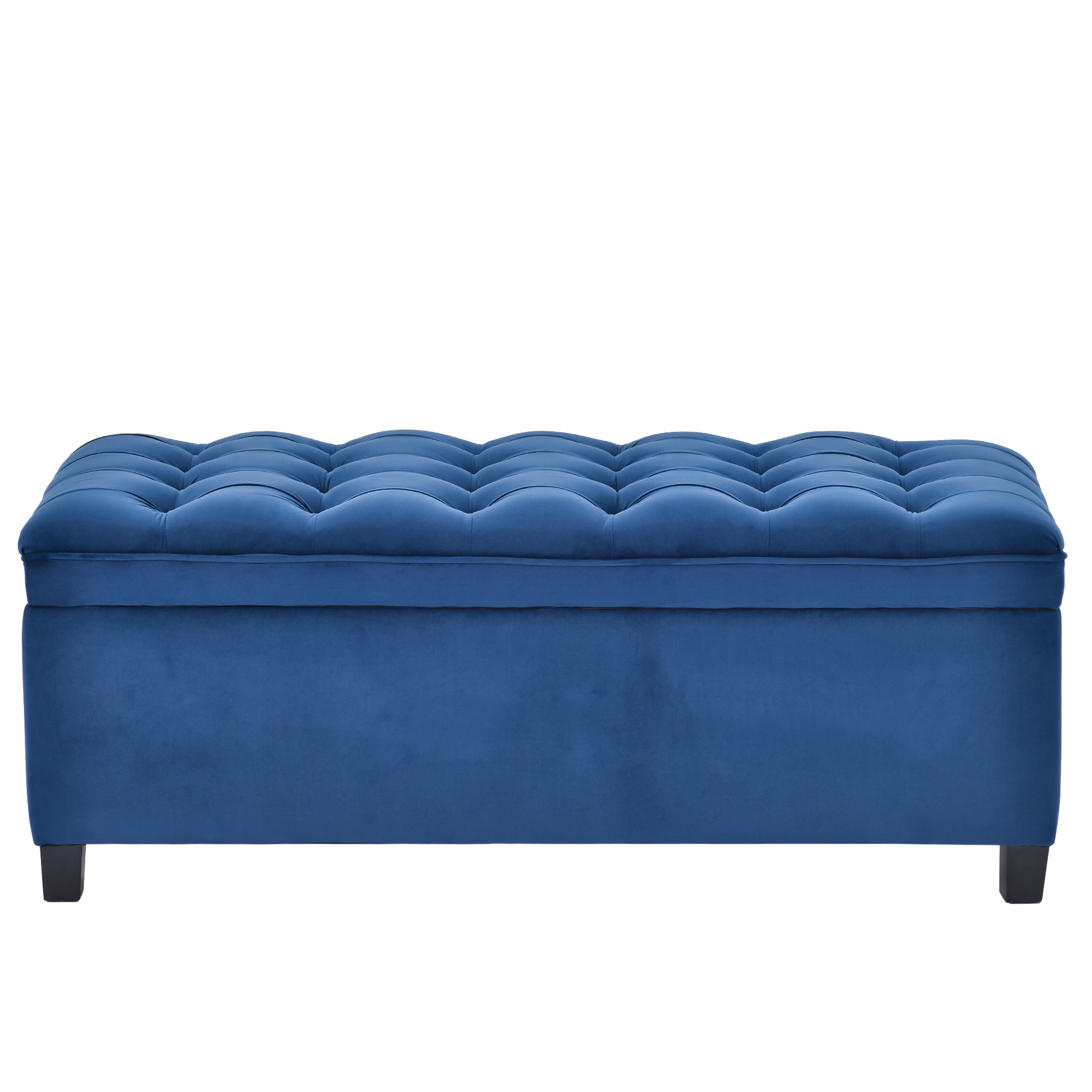 Upholstered Flip Top Storage Bench with Button Tufted Top