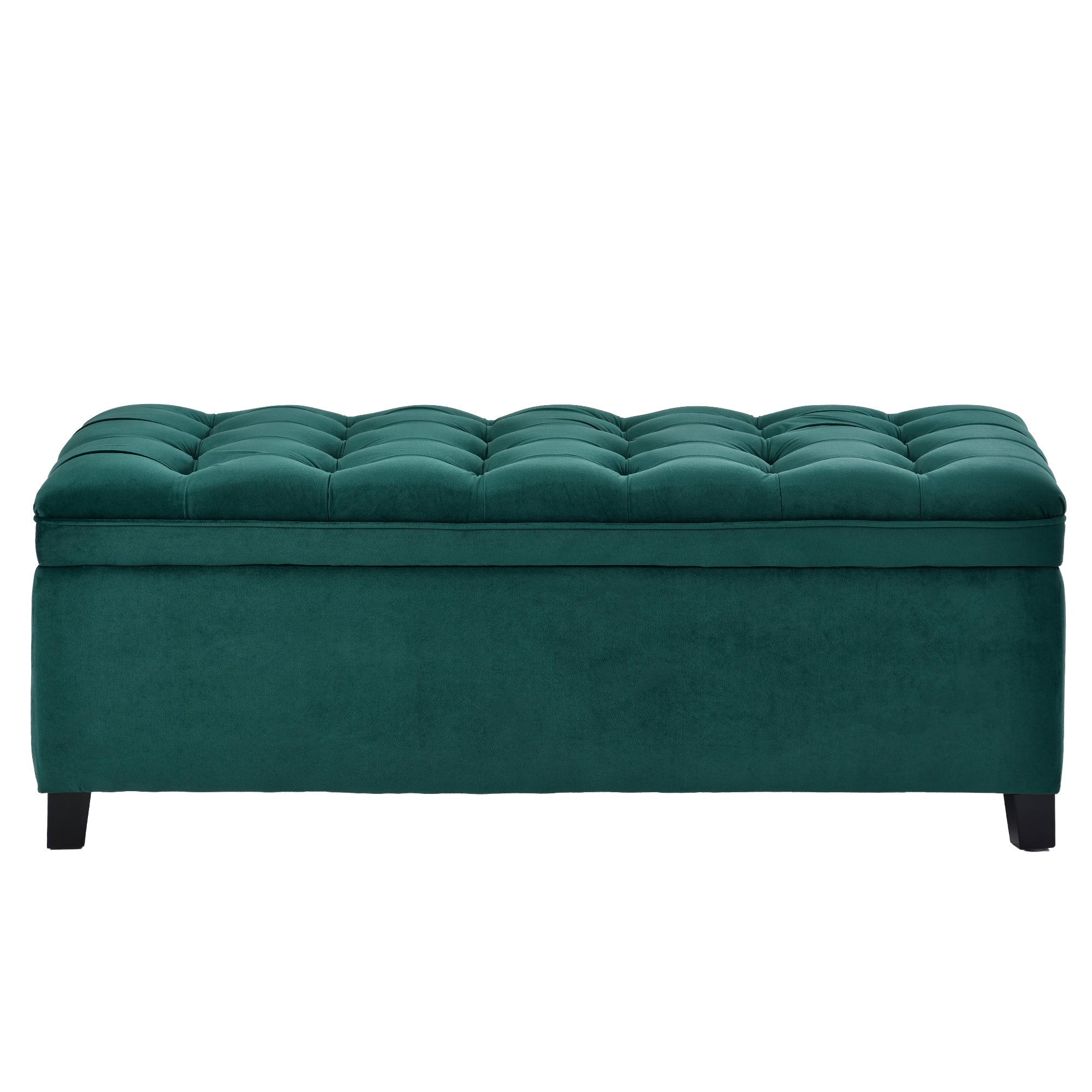 Upholstered Flip Top Storage Bench with Button Tufted Top