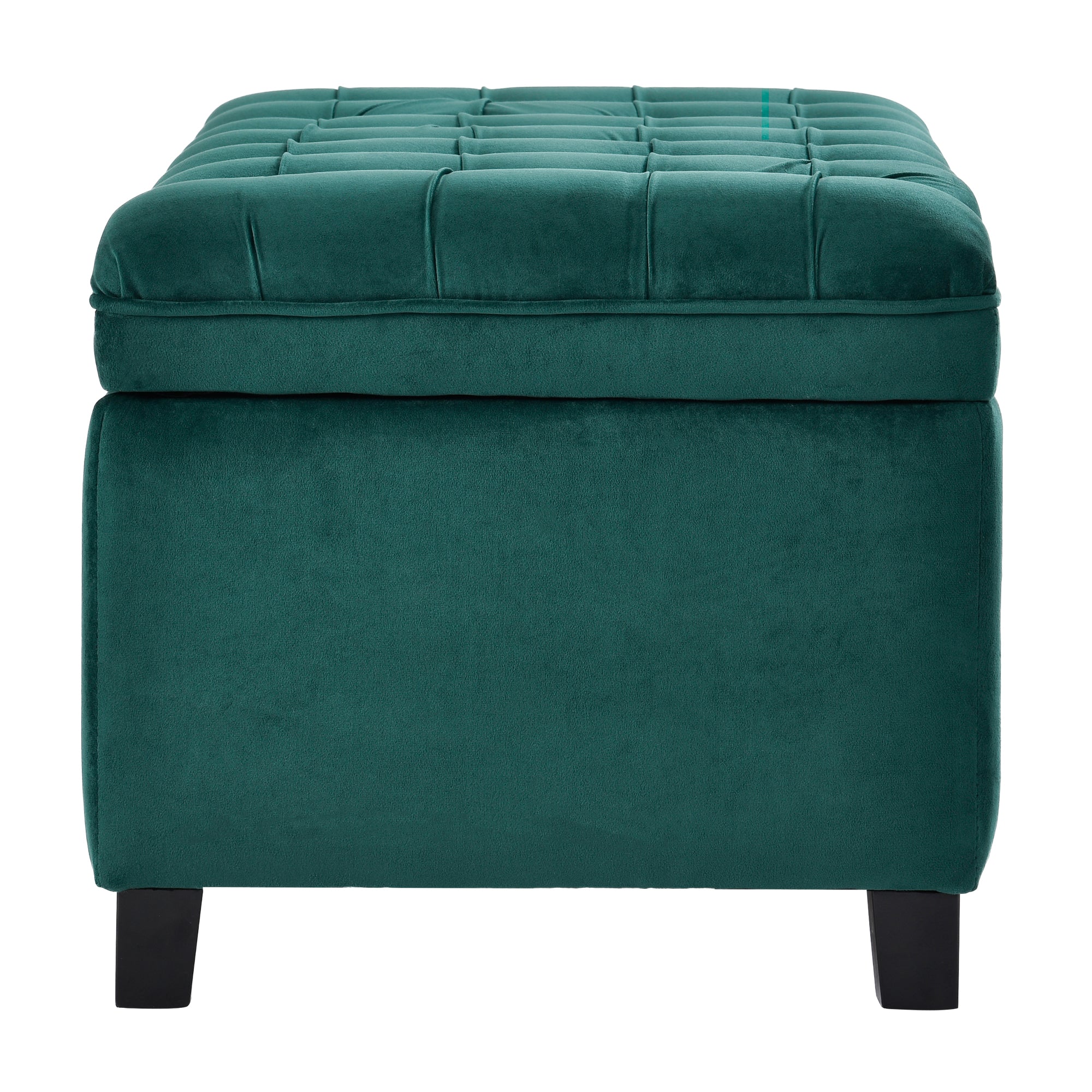 Upholstered Flip Top Storage Bench with Button Tufted Top