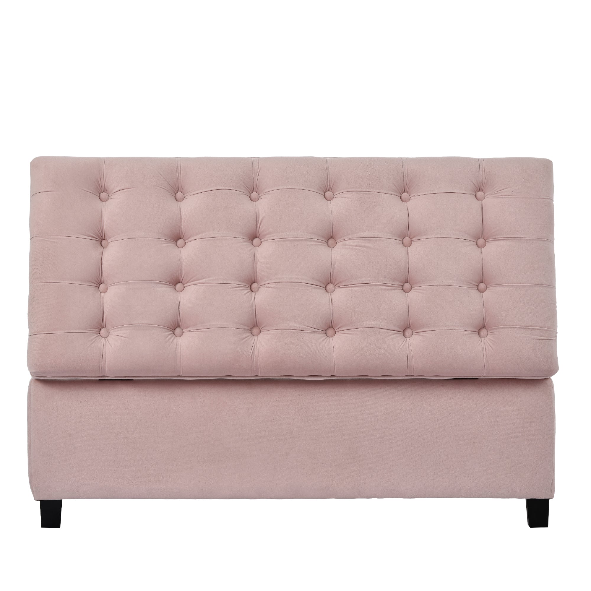 Upholstered Flip Top Storage Bench with Button Tufted Top