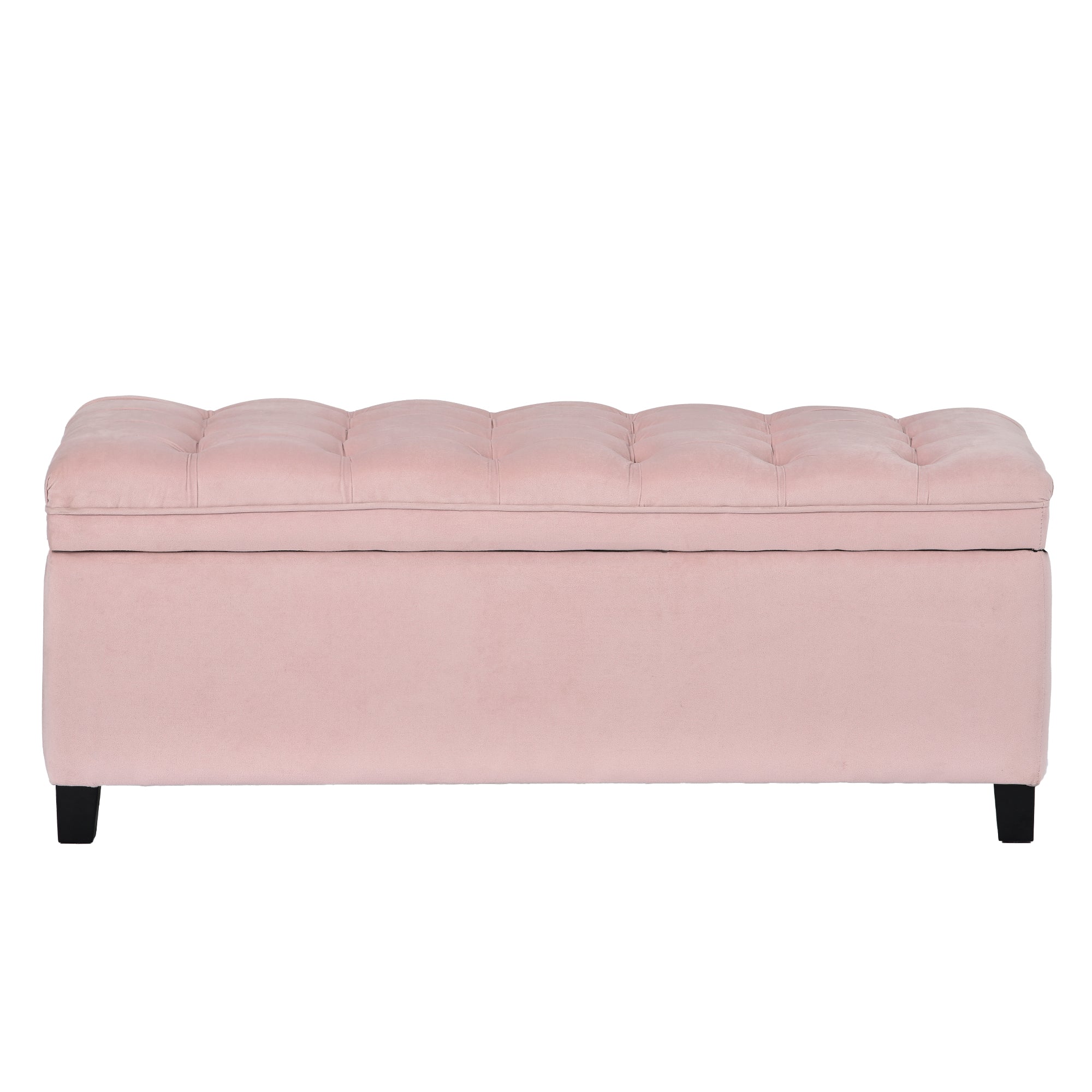 Upholstered Flip Top Storage Bench with Button Tufted Top