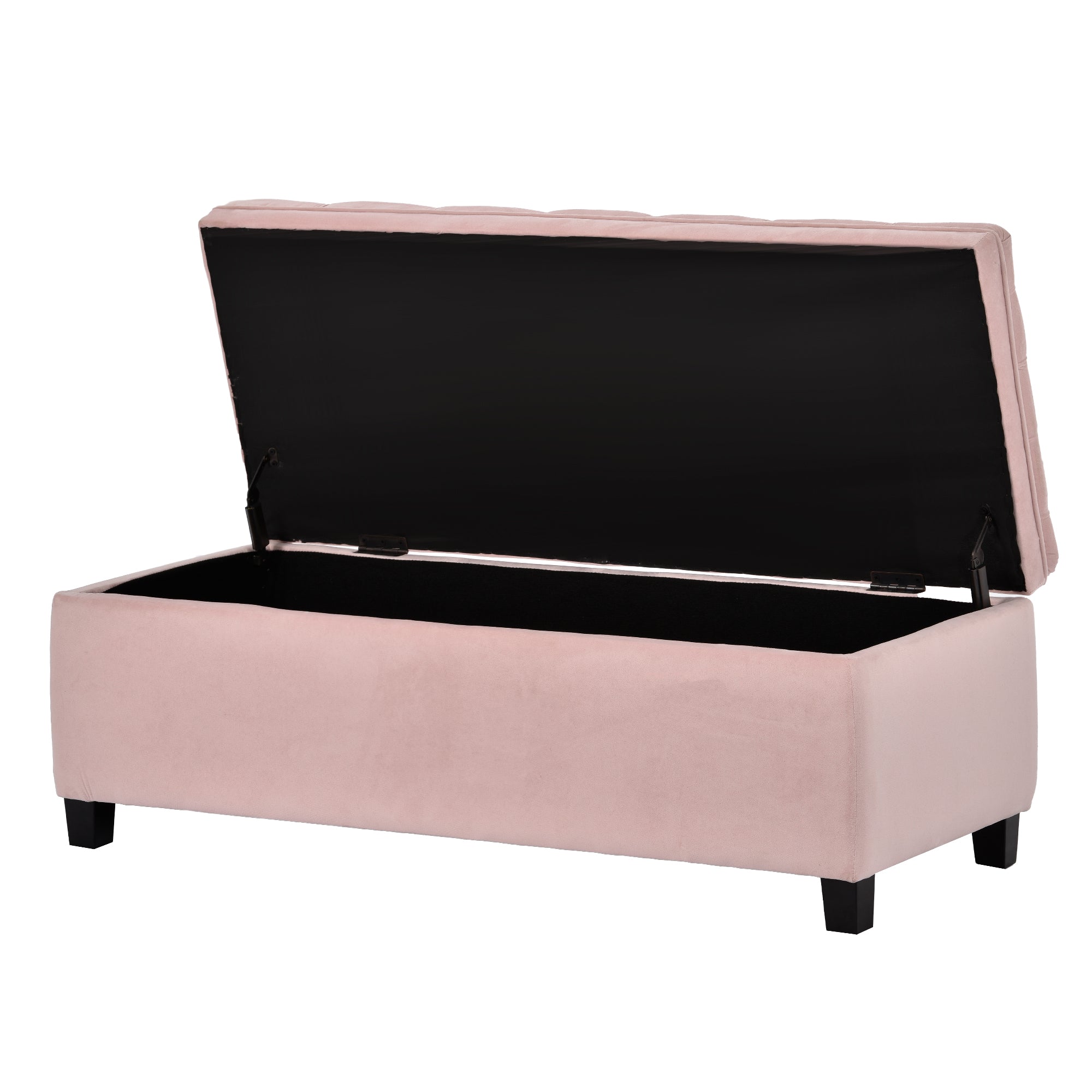 Upholstered Flip Top Storage Bench with Button Tufted Top