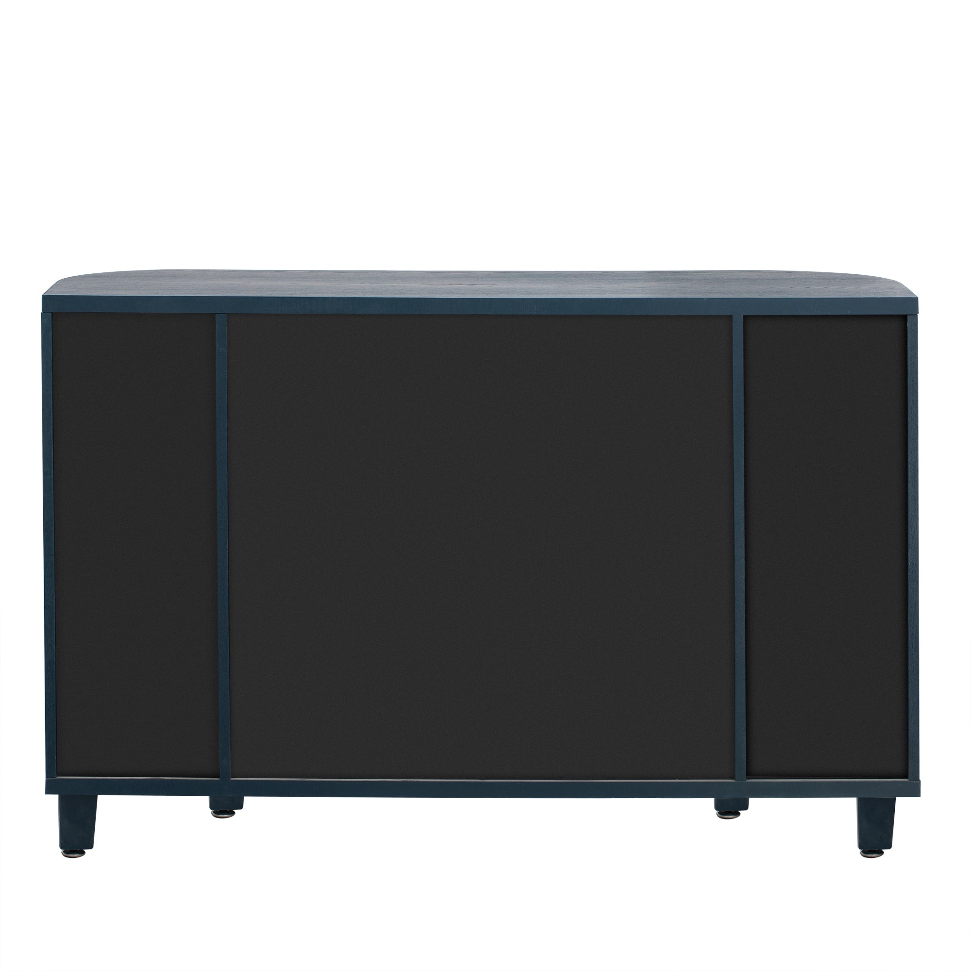 31.9" Tall MDF 4-door Curved Design Storage Cabinet