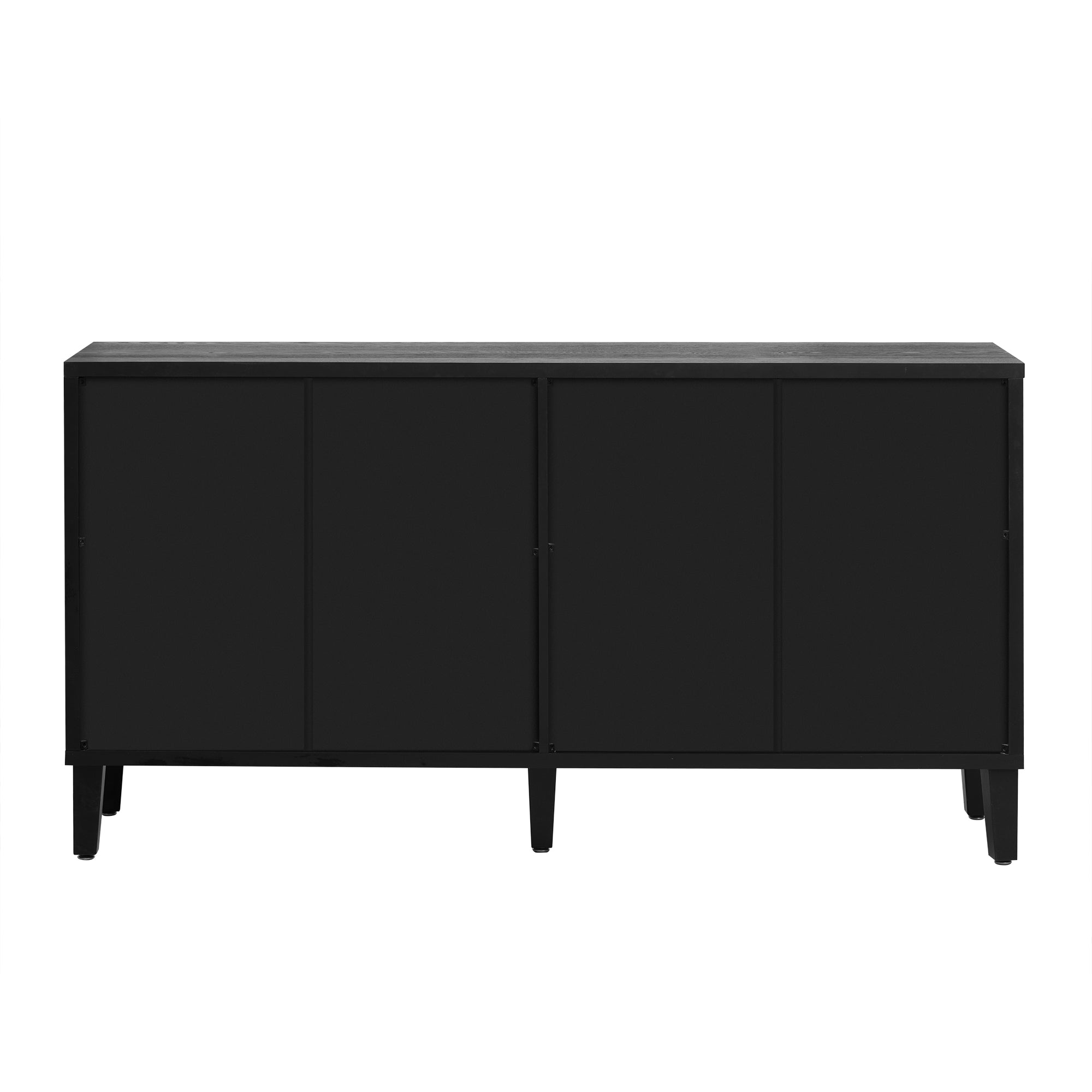 32" Tall MDF 4-door Accent Cabinet with Fraxinus Mandschuric Solid Wood Veneer