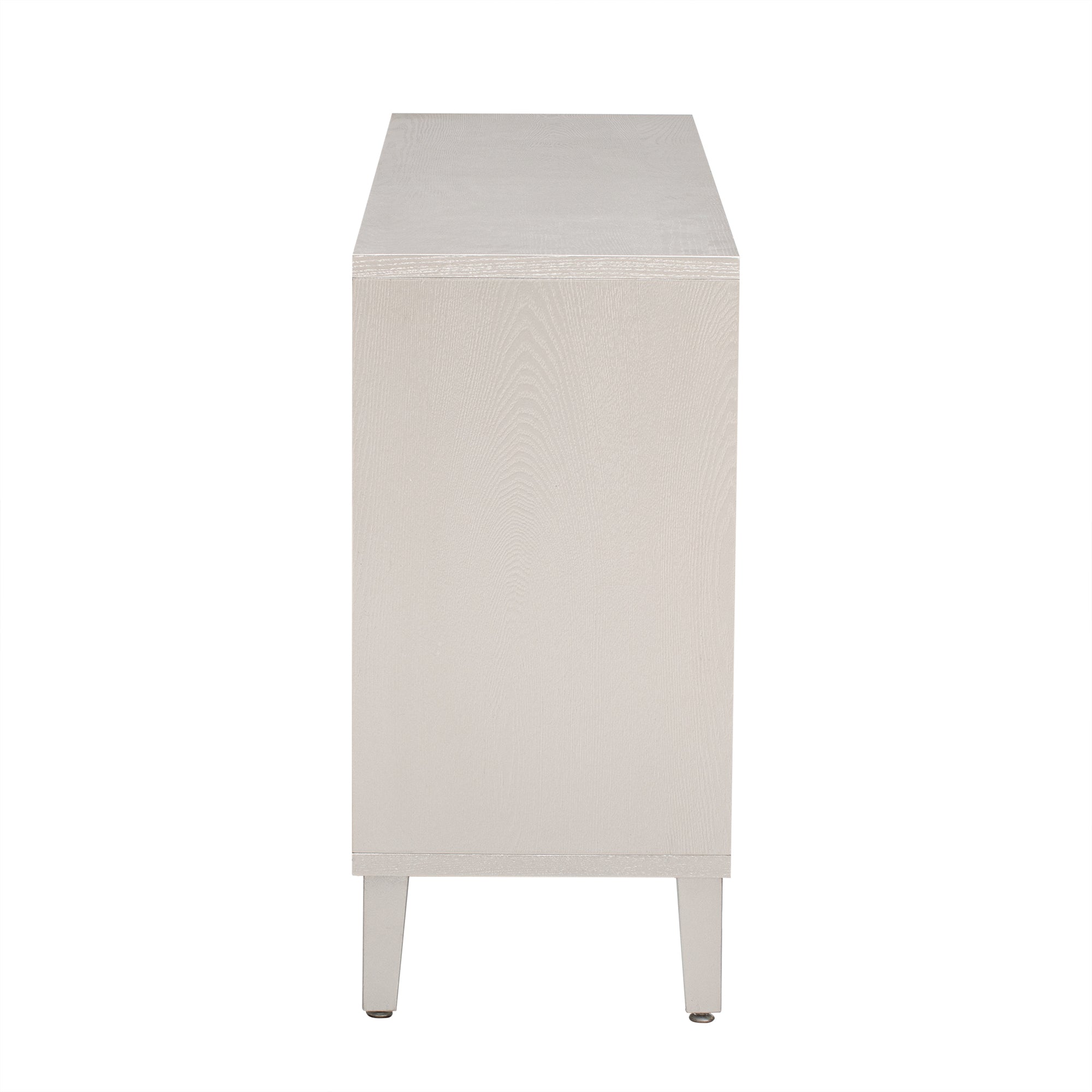 32" Tall MDF 4-door Accent Cabinet with Fraxinus Mandschuric Solid Wood Veneer