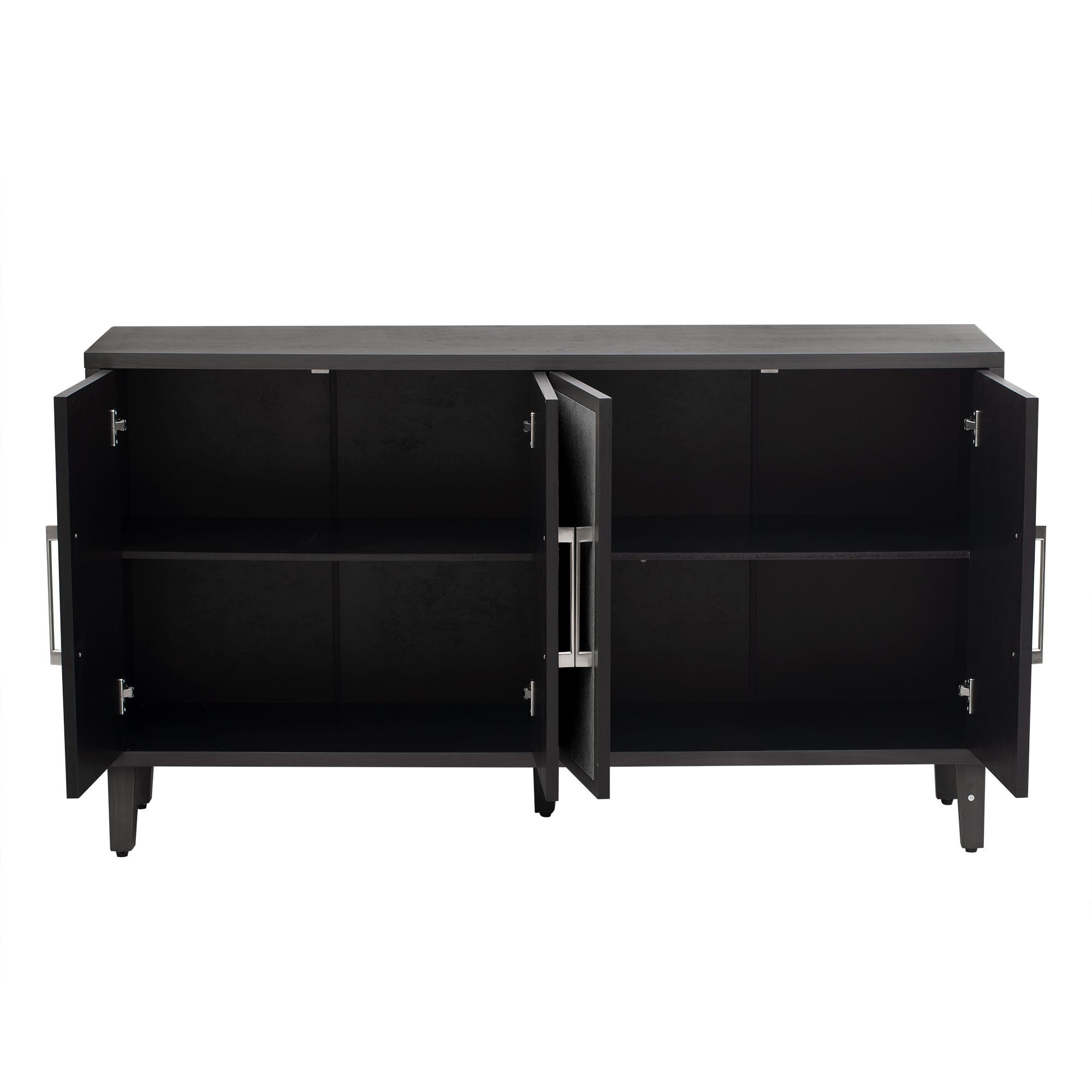 41" Tall MDF 4-door Accent Cabinet with Four Linen Cabinet Doors