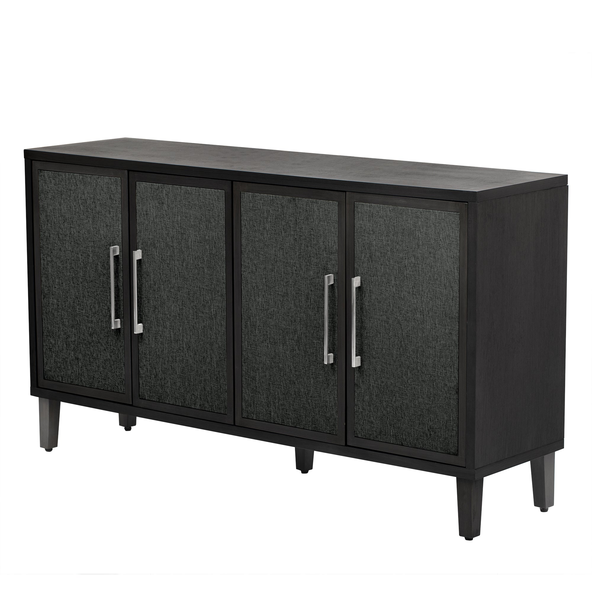 41" Tall MDF 4-door Accent Cabinet with Four Linen Cabinet Doors