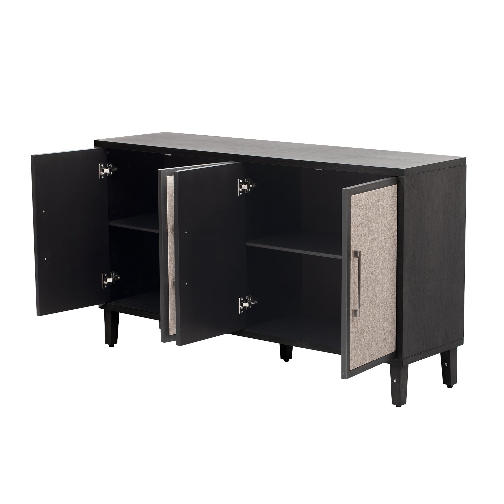 41" Tall MDF 4-door Accent Cabinet with Four Linen Cabinet Doors