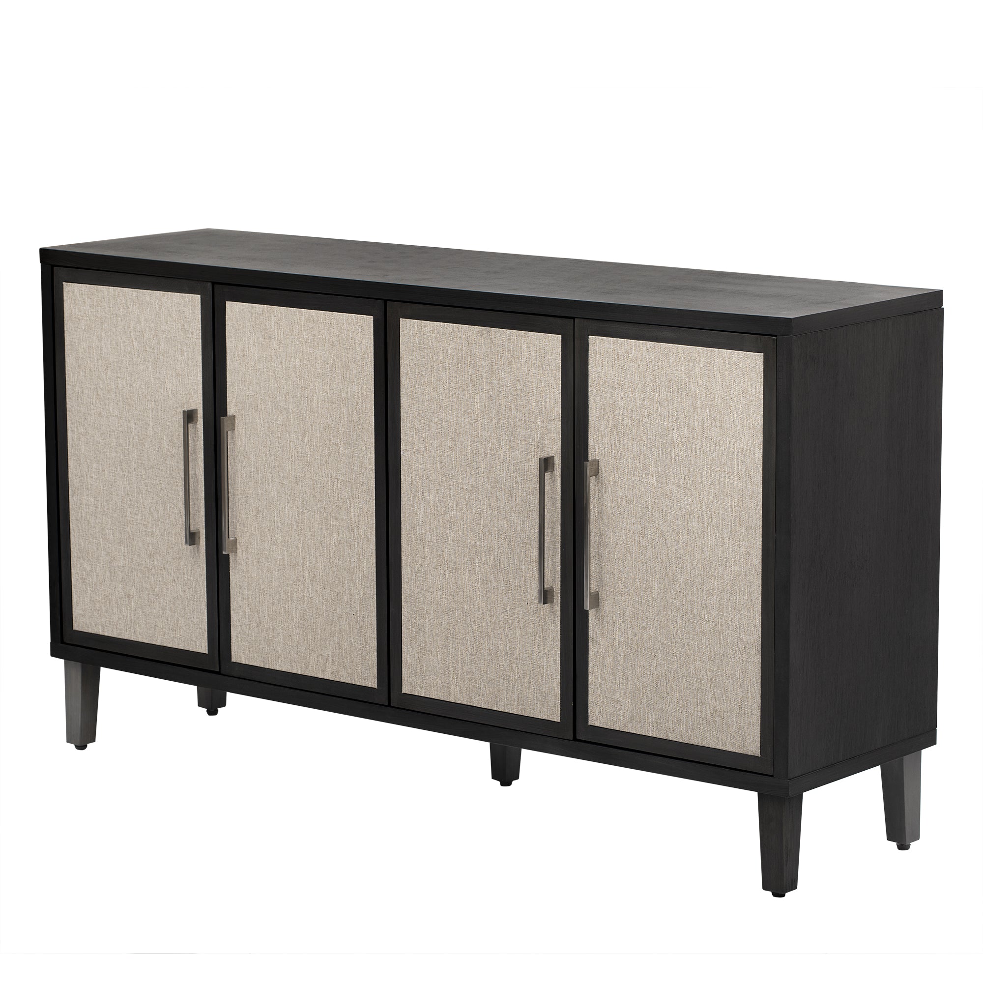 41" Tall MDF 4-door Accent Cabinet with Four Linen Cabinet Doors
