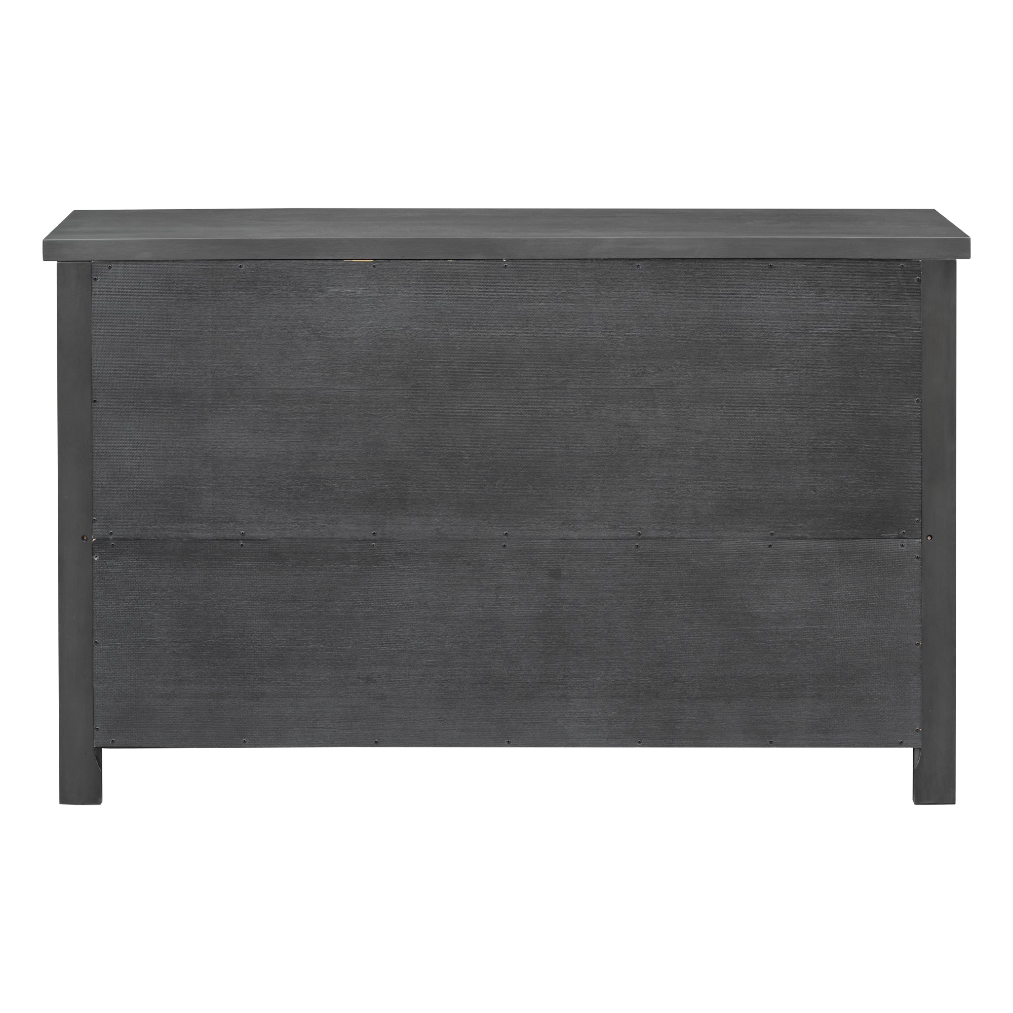 34" Tall MDF 4-door Accent Cabinet with Adjustable Shelf and Metal Handles