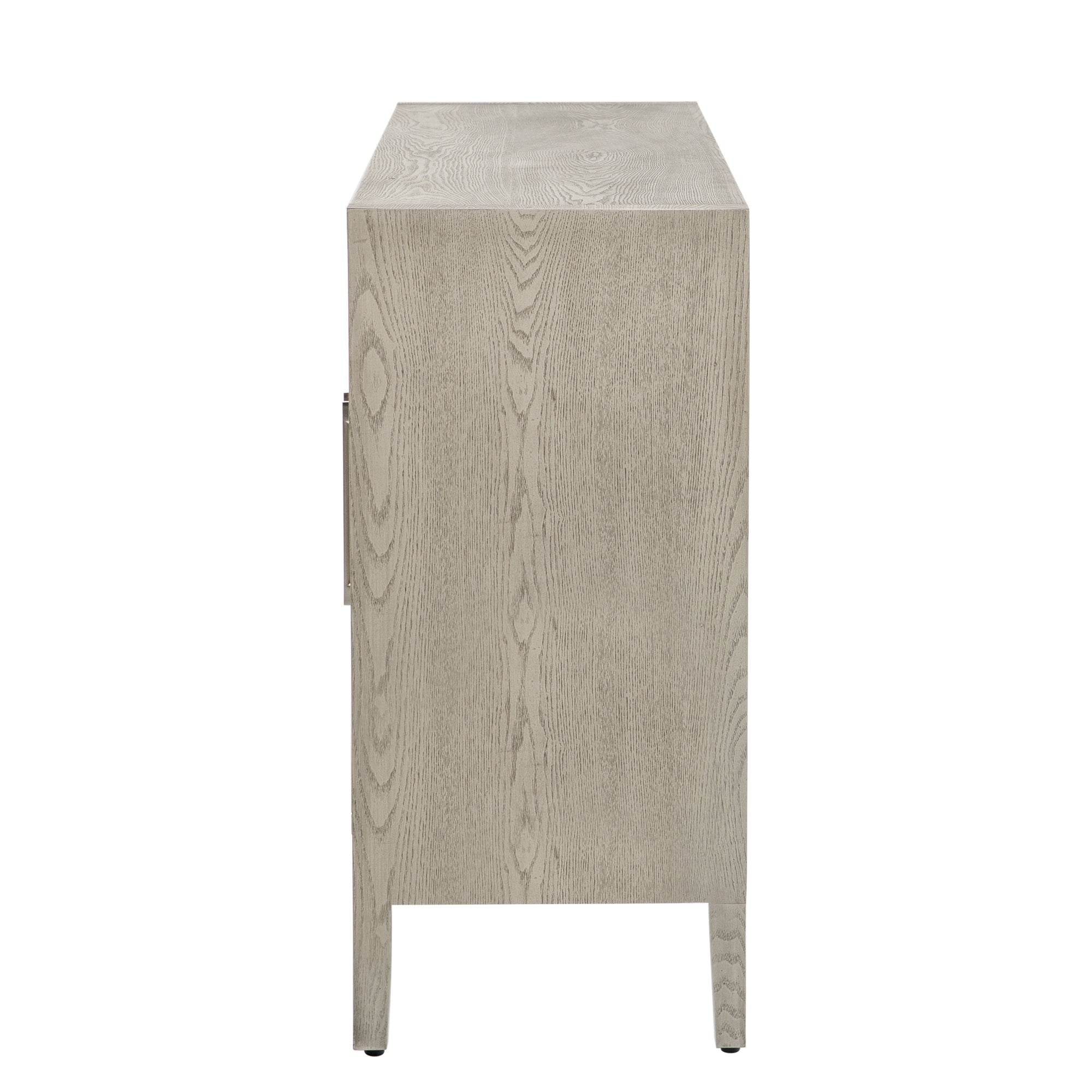 35" Tall MDF 4-door Accent Cabinet with 4 Metal handles and 4 Shelves