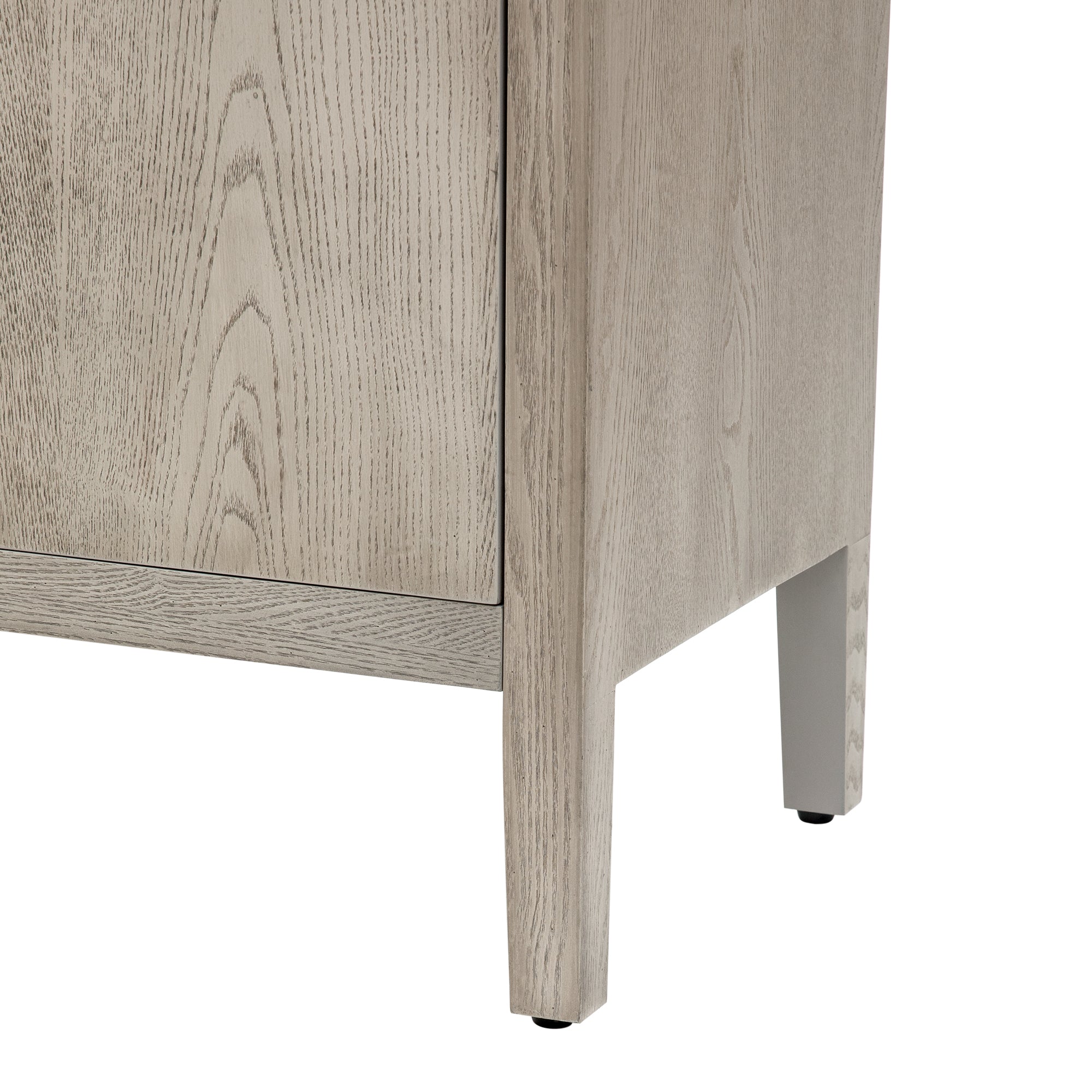 35" Tall MDF 4-door Accent Cabinet with 4 Metal handles and 4 Shelves