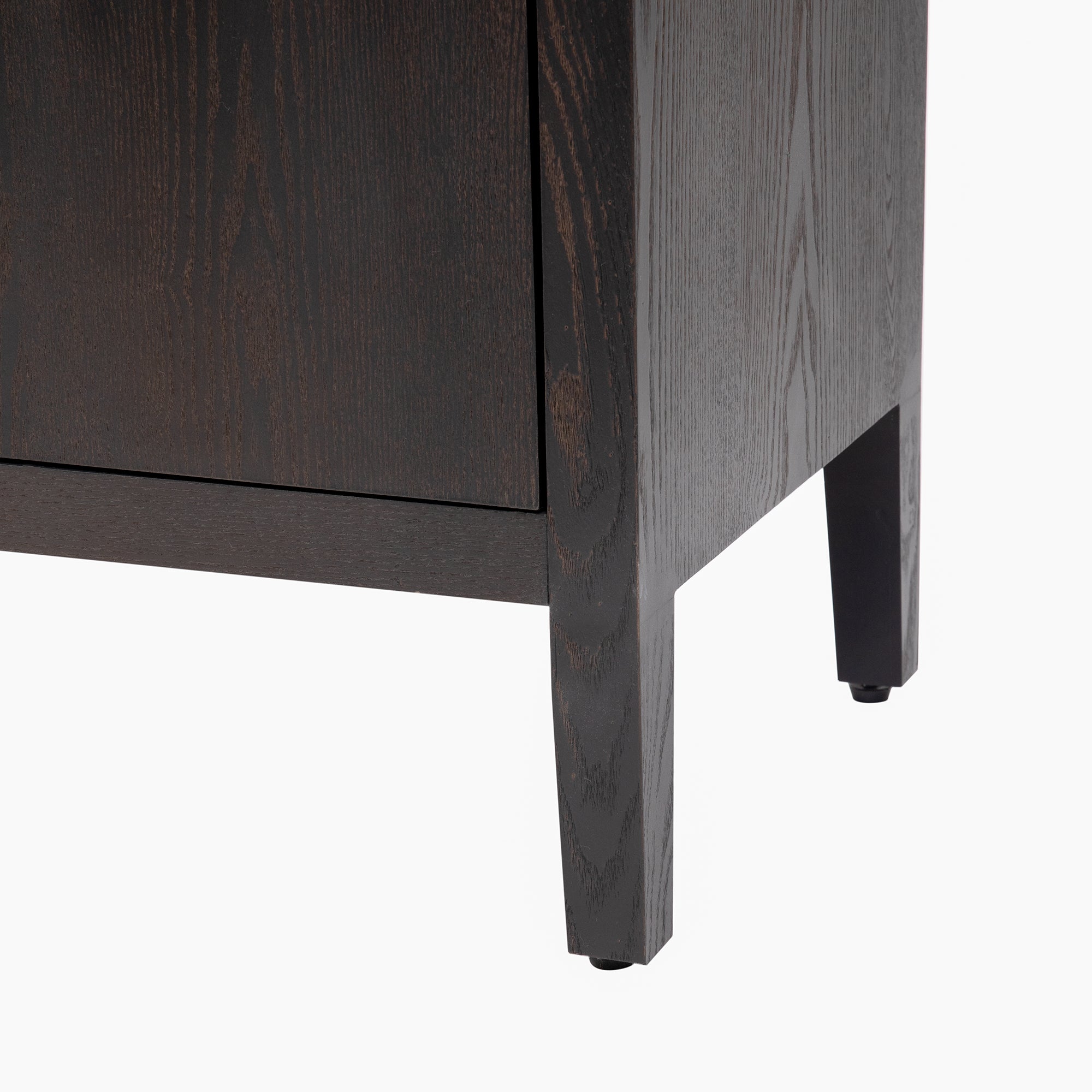 35" Tall MDF 4-door Accent Cabinet with 4 Metal handles and 4 Shelves