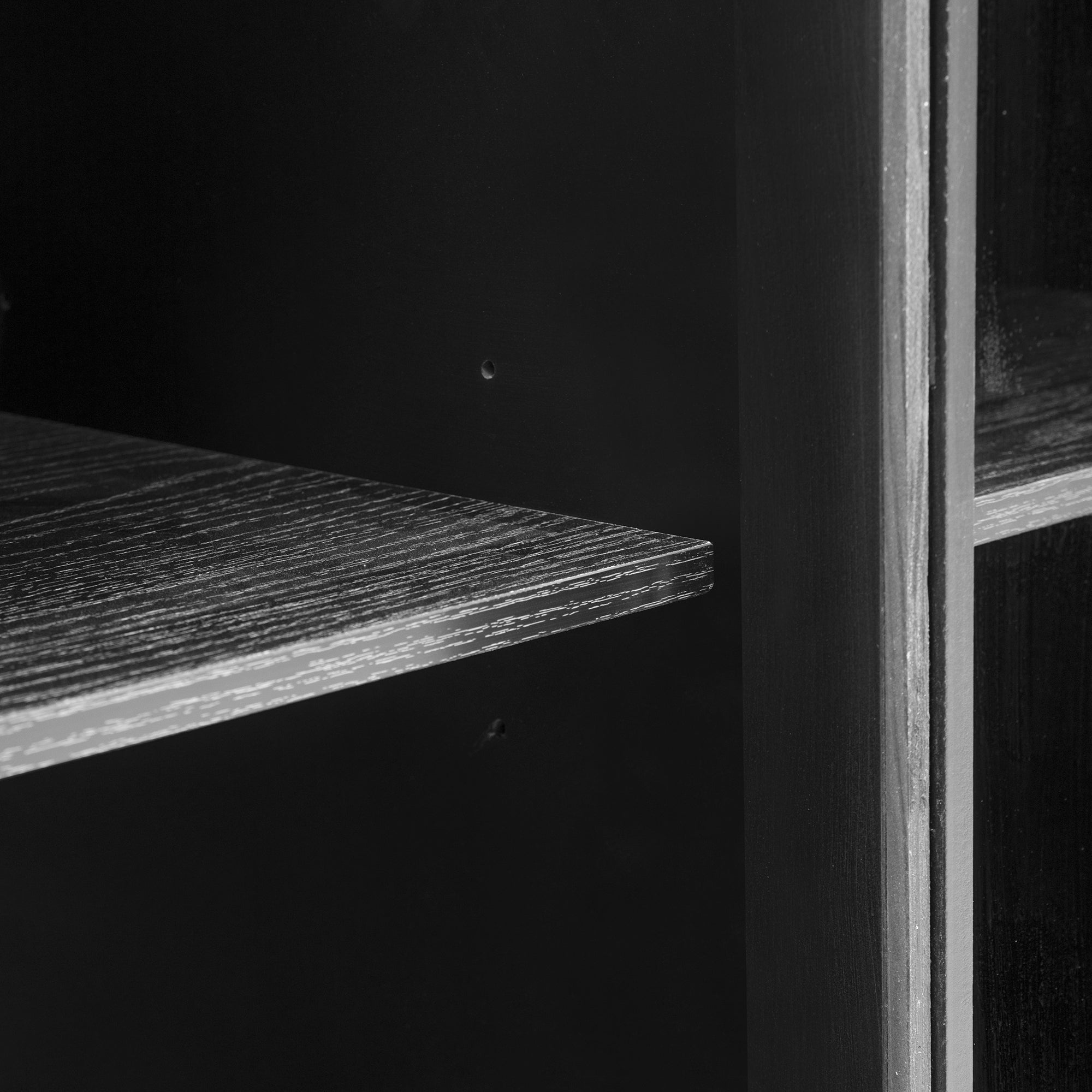 35" Tall MDF 3-door Accent Cabinet with Adjustable Shelf