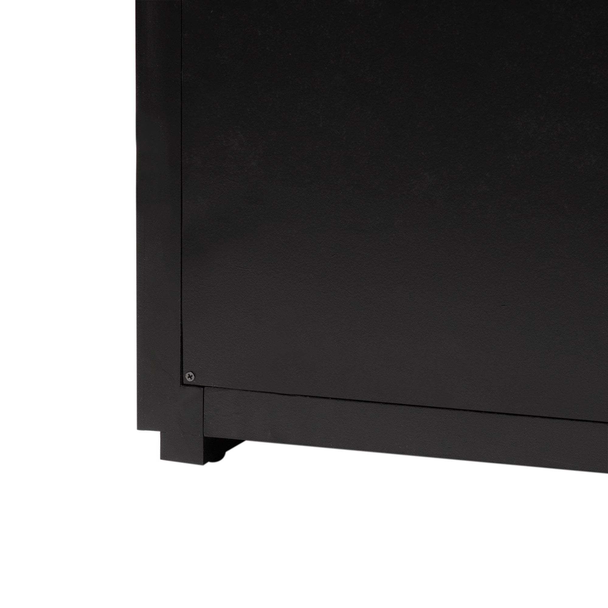 35" Tall MDF 3-door Accent Cabinet with Adjustable Shelf