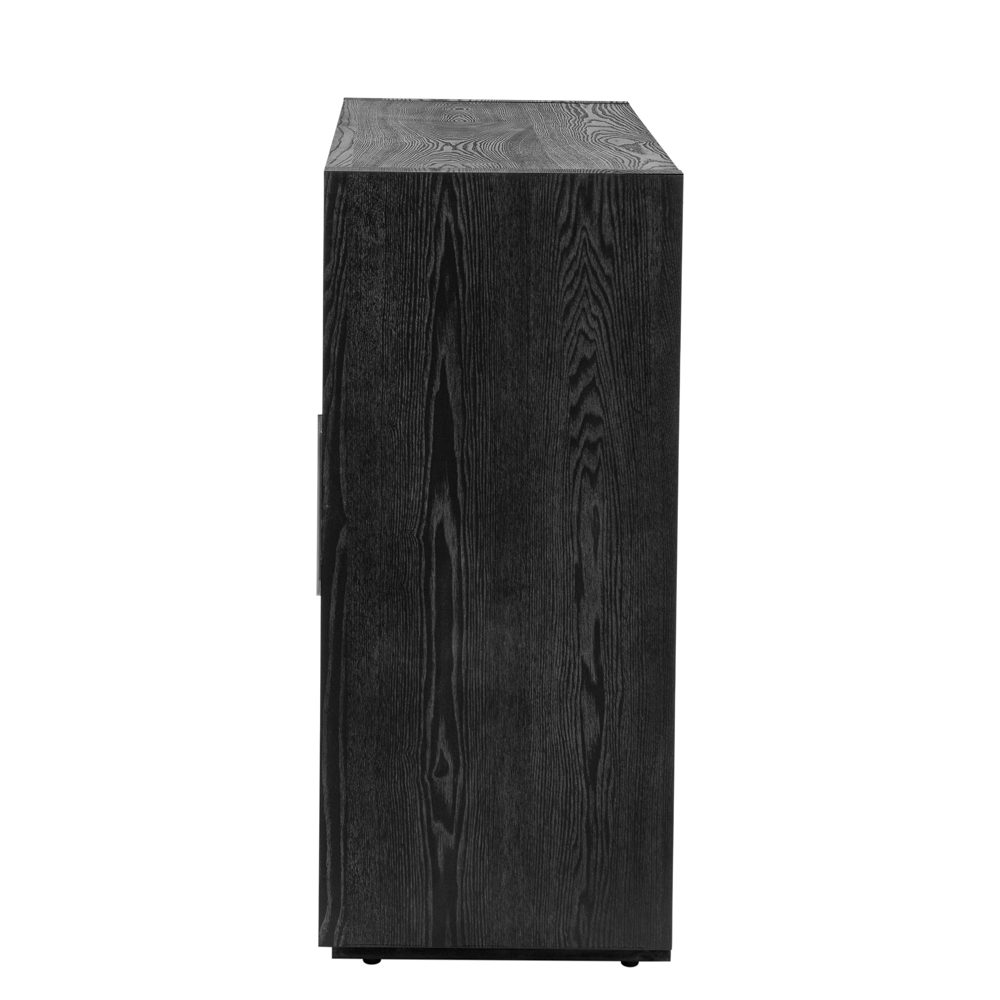 35" Tall MDF 3-door Accent Cabinet with Adjustable Shelf