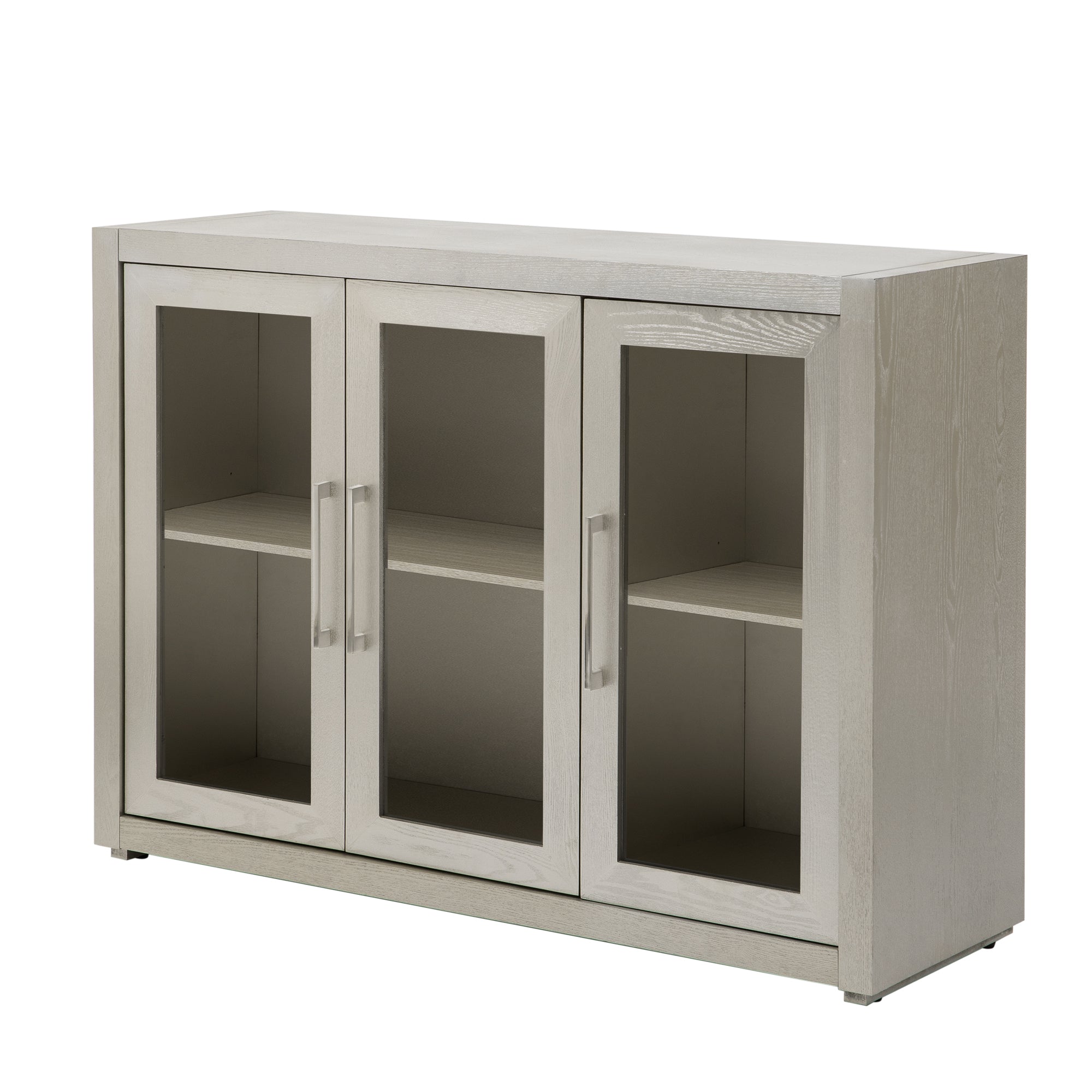 35" Tall MDF 3-door Accent Cabinet with Adjustable Shelf