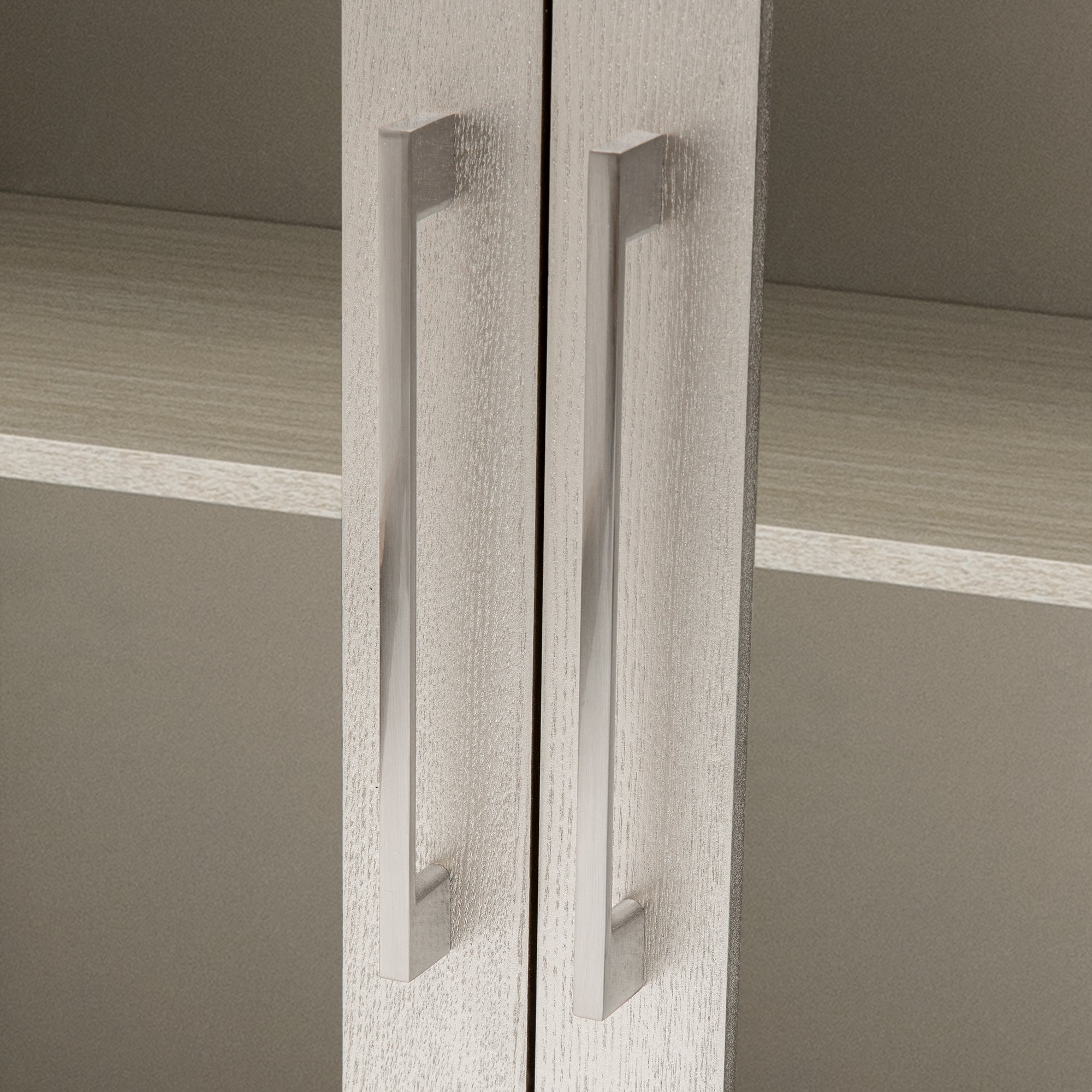 35" Tall MDF 3-door Accent Cabinet with Adjustable Shelf