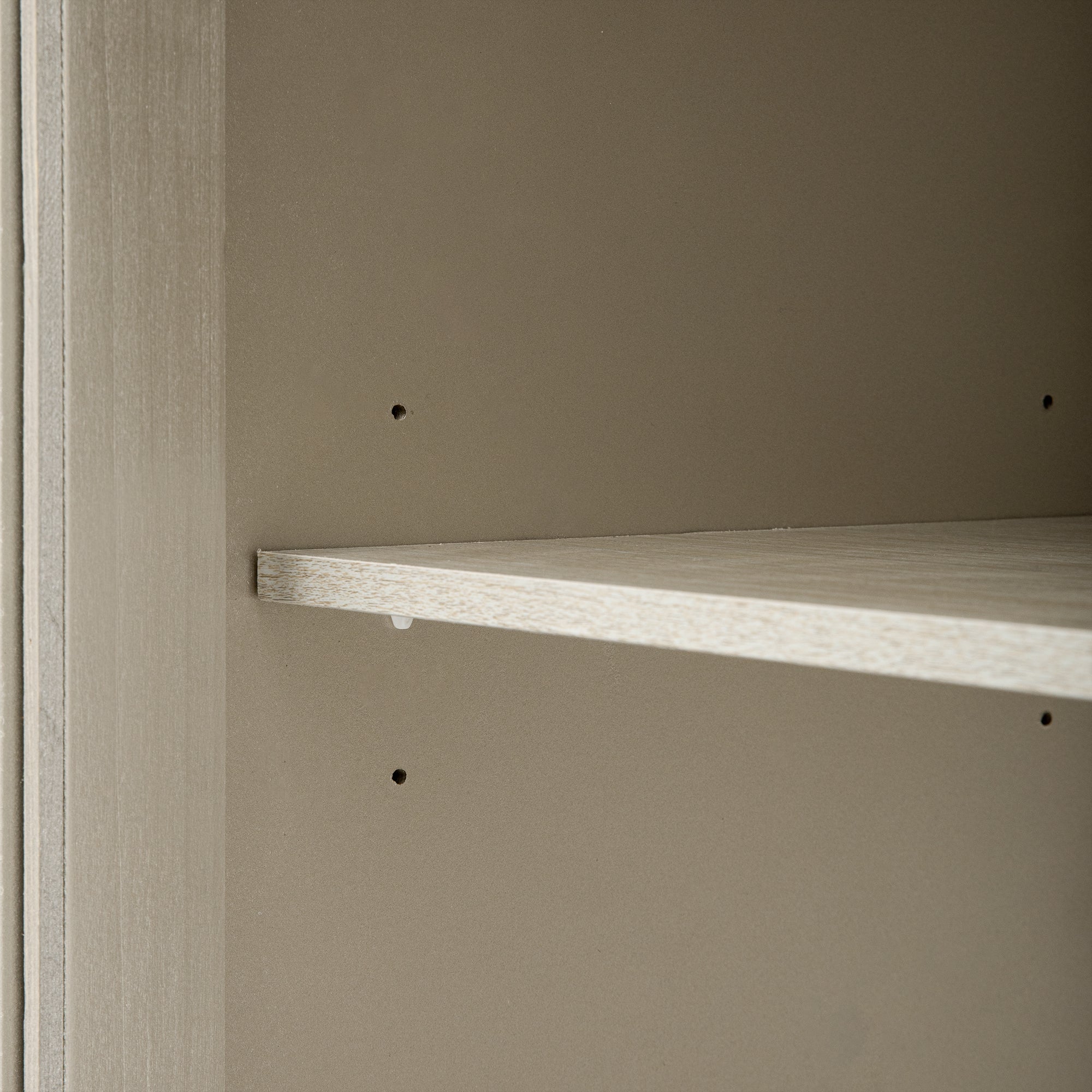 35" Tall MDF 3-door Accent Cabinet with Adjustable Shelf