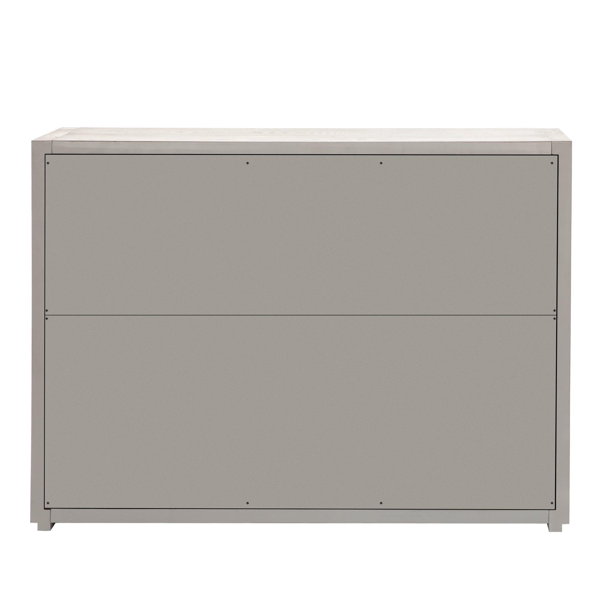 35" Tall MDF 3-door Accent Cabinet with Adjustable Shelf