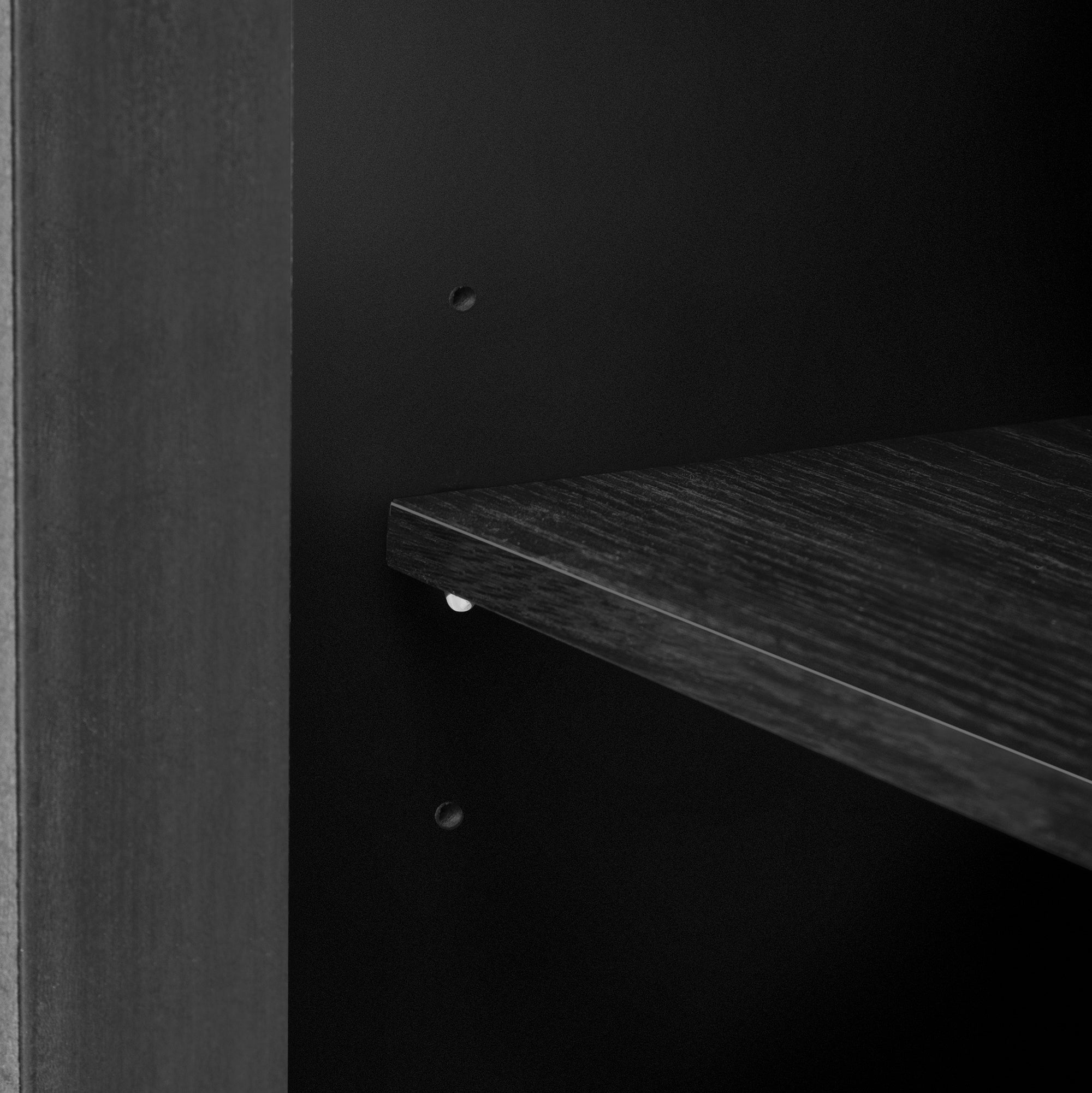 35" Tall MDF 3-door Accent Cabinet with Adjustable Shelf
