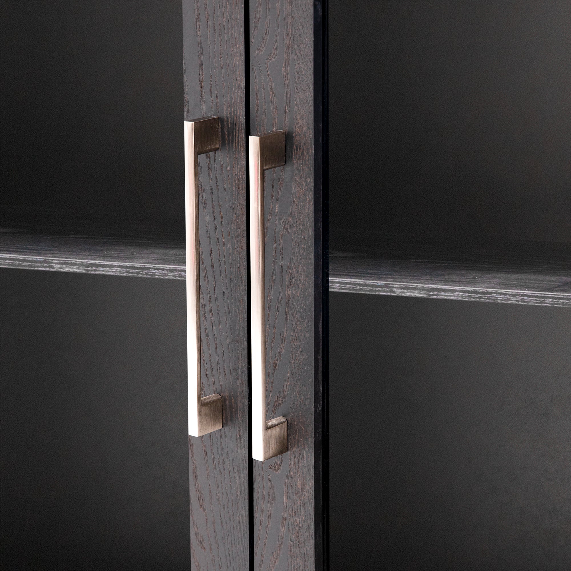 35" Tall MDF 3-door Accent Cabinet with Adjustable Shelf