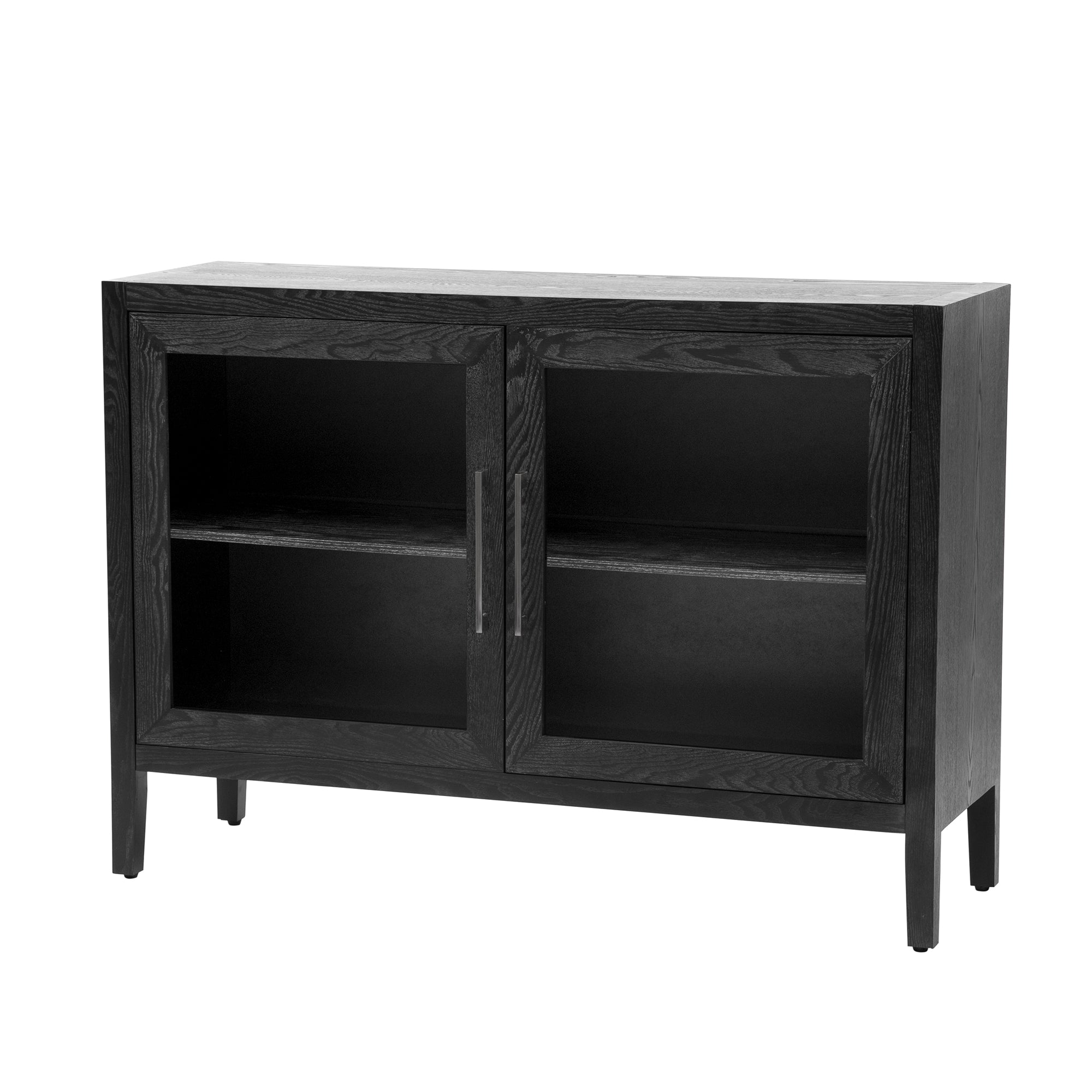 34" Tall MDF 2-door Accent Cabinet with Adjustable Shelf