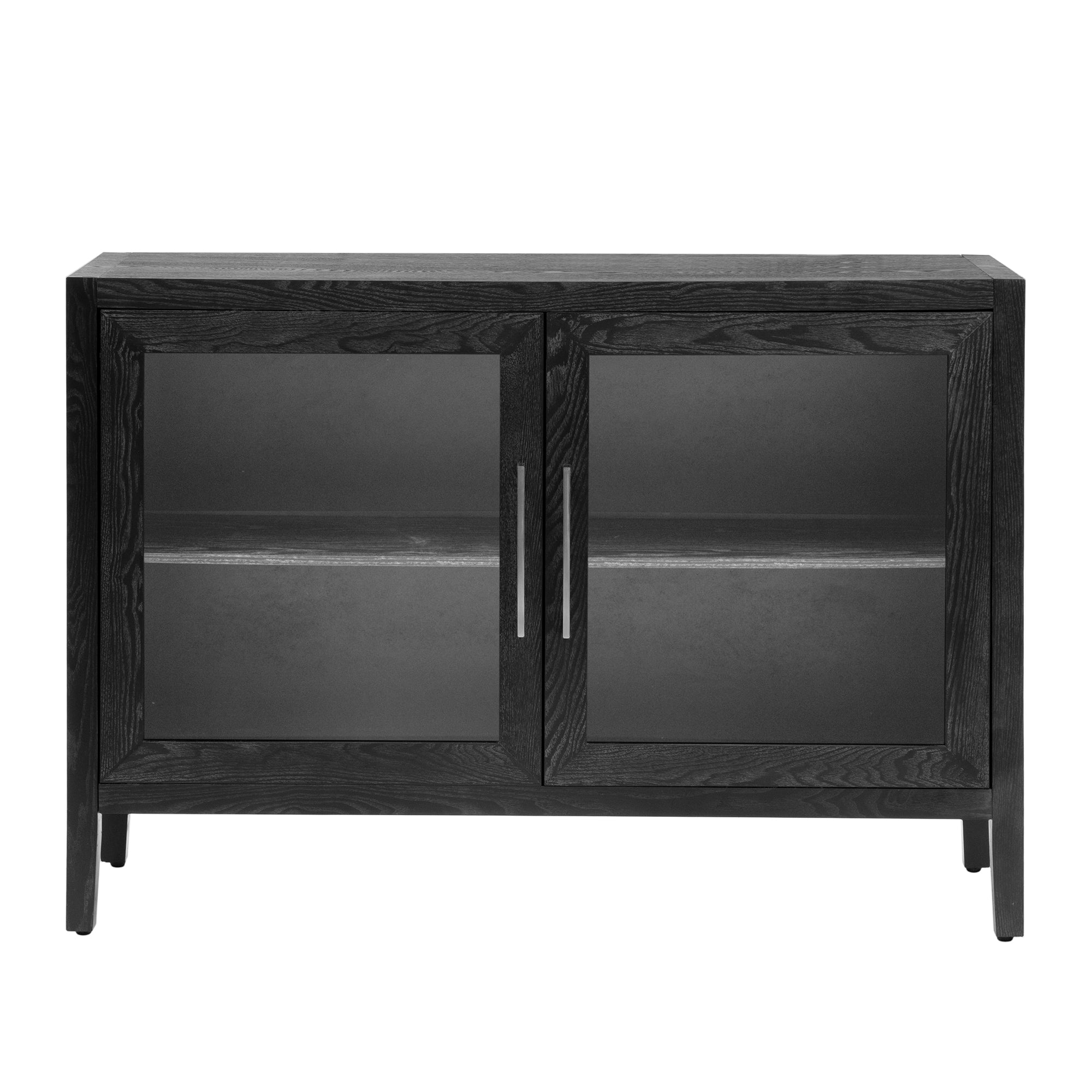 34" Tall MDF 2-door Accent Cabinet with Adjustable Shelf