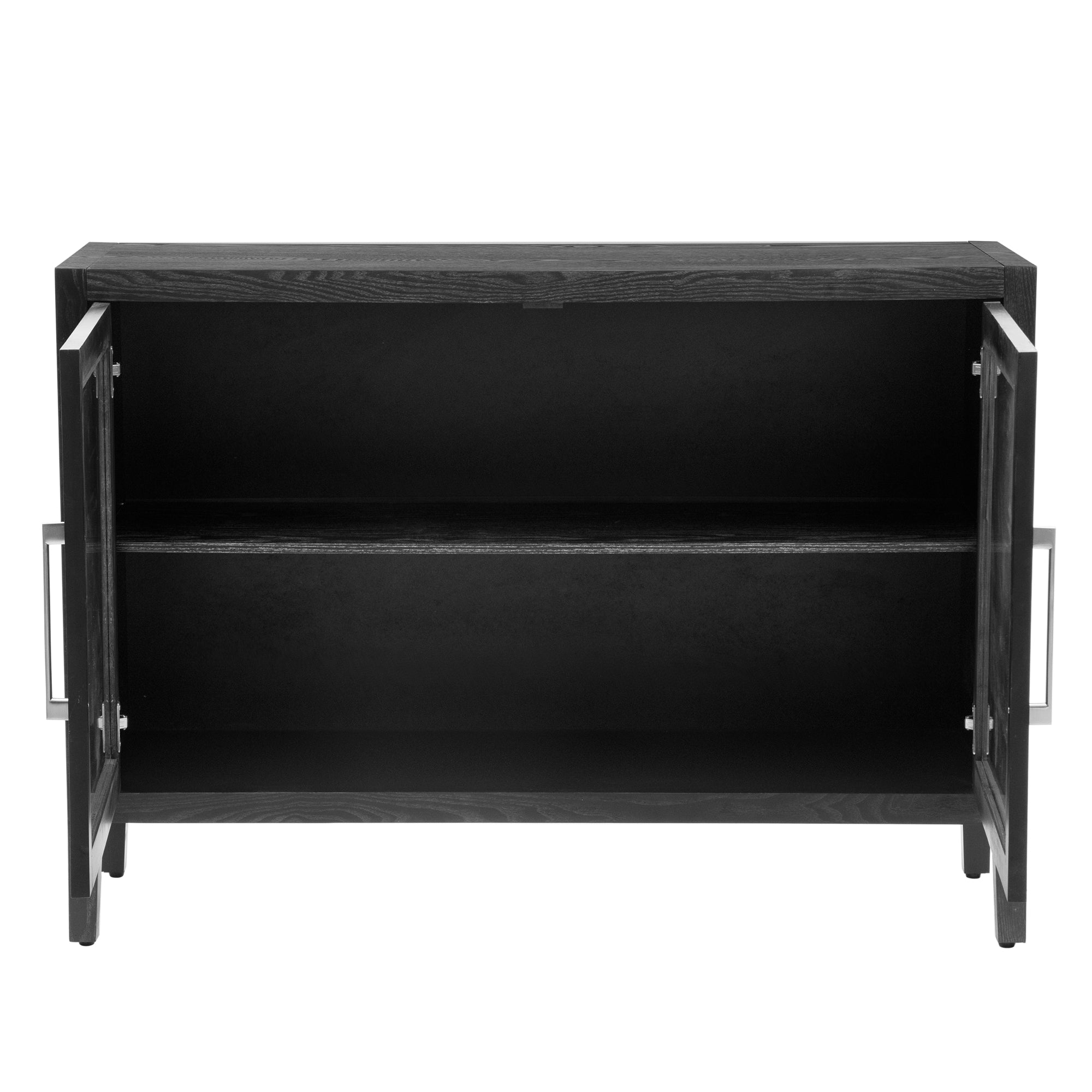 34" Tall MDF 2-door Accent Cabinet with Adjustable Shelf