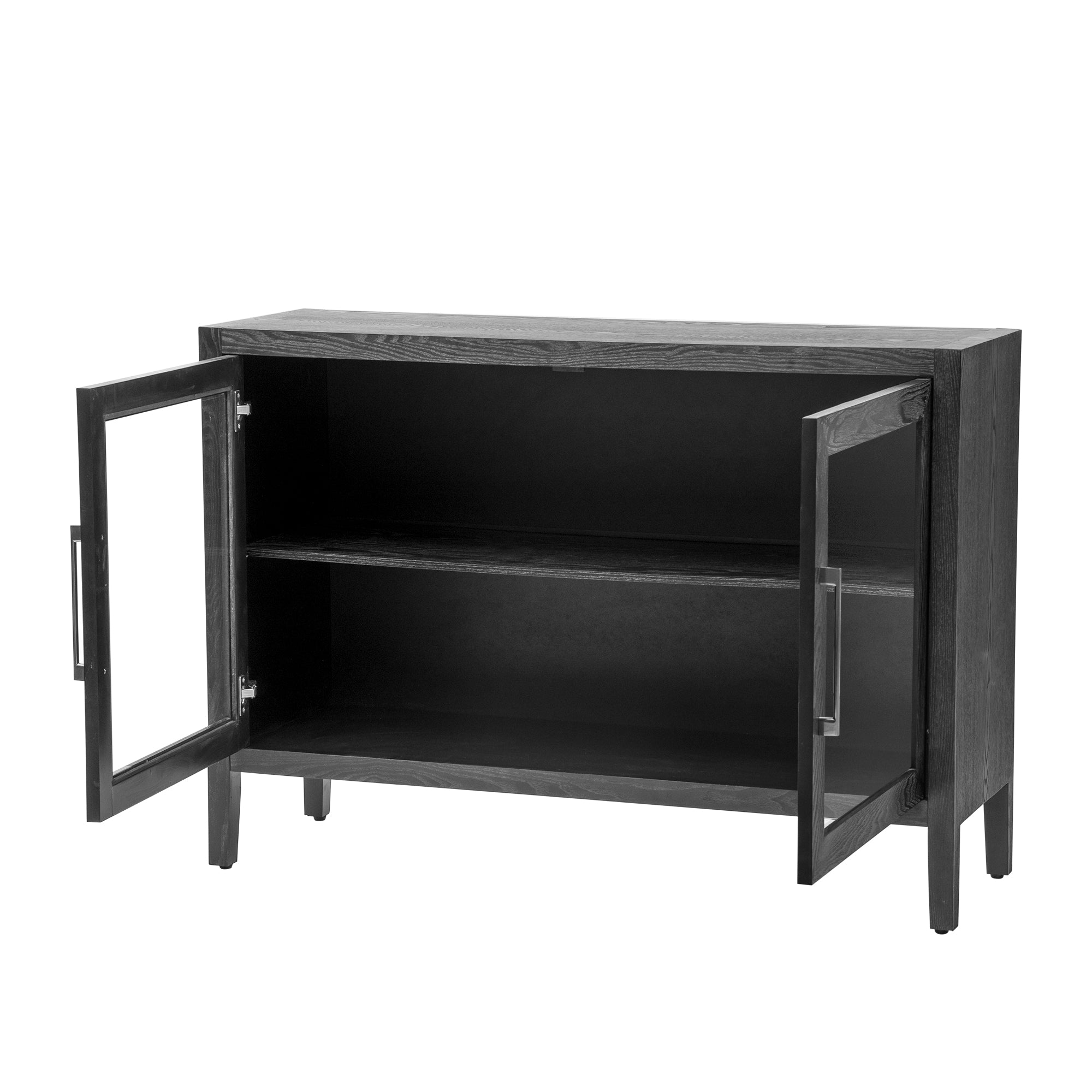 34" Tall MDF 2-door Accent Cabinet with Adjustable Shelf