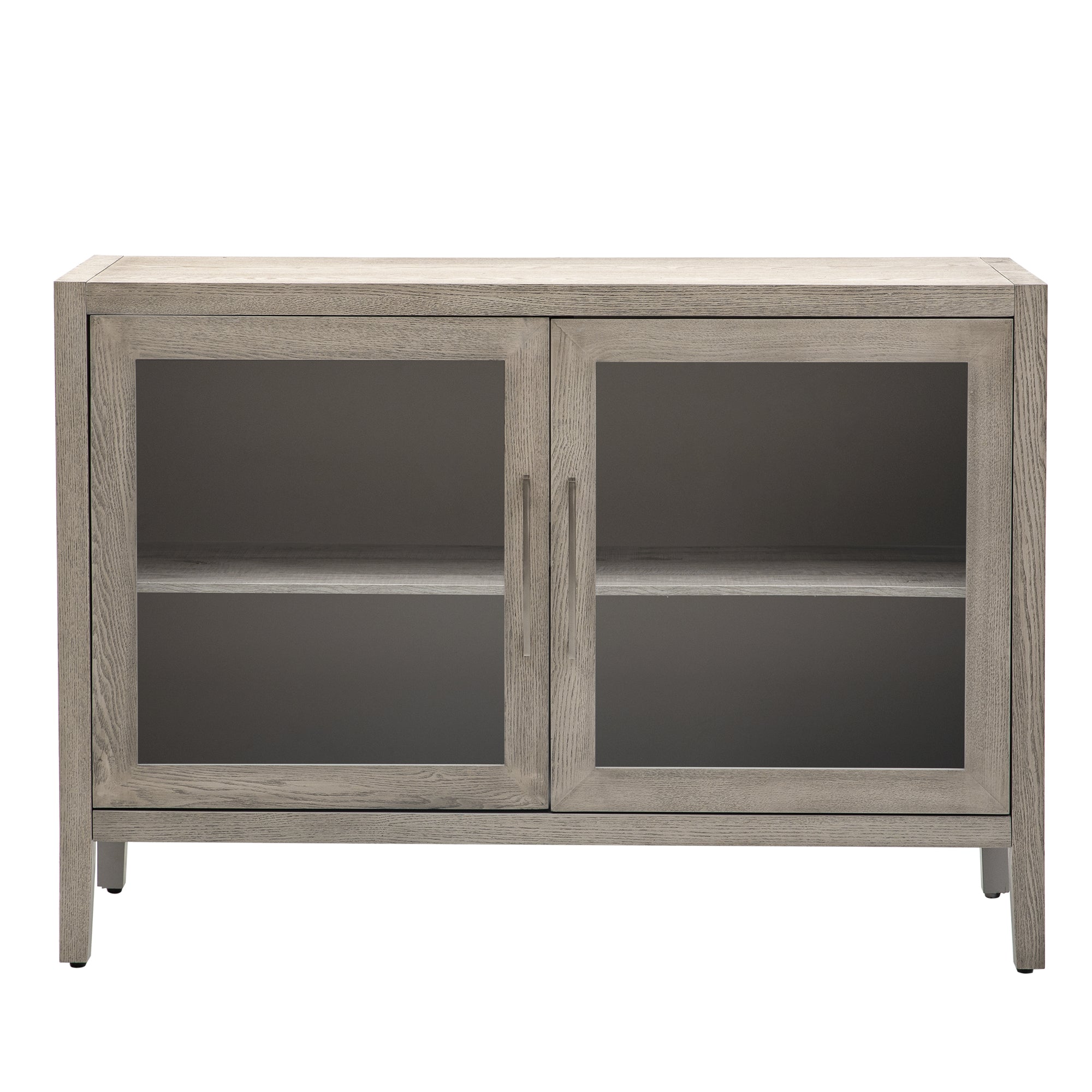 34" Tall MDF 2-door Accent Cabinet with Adjustable Shelf