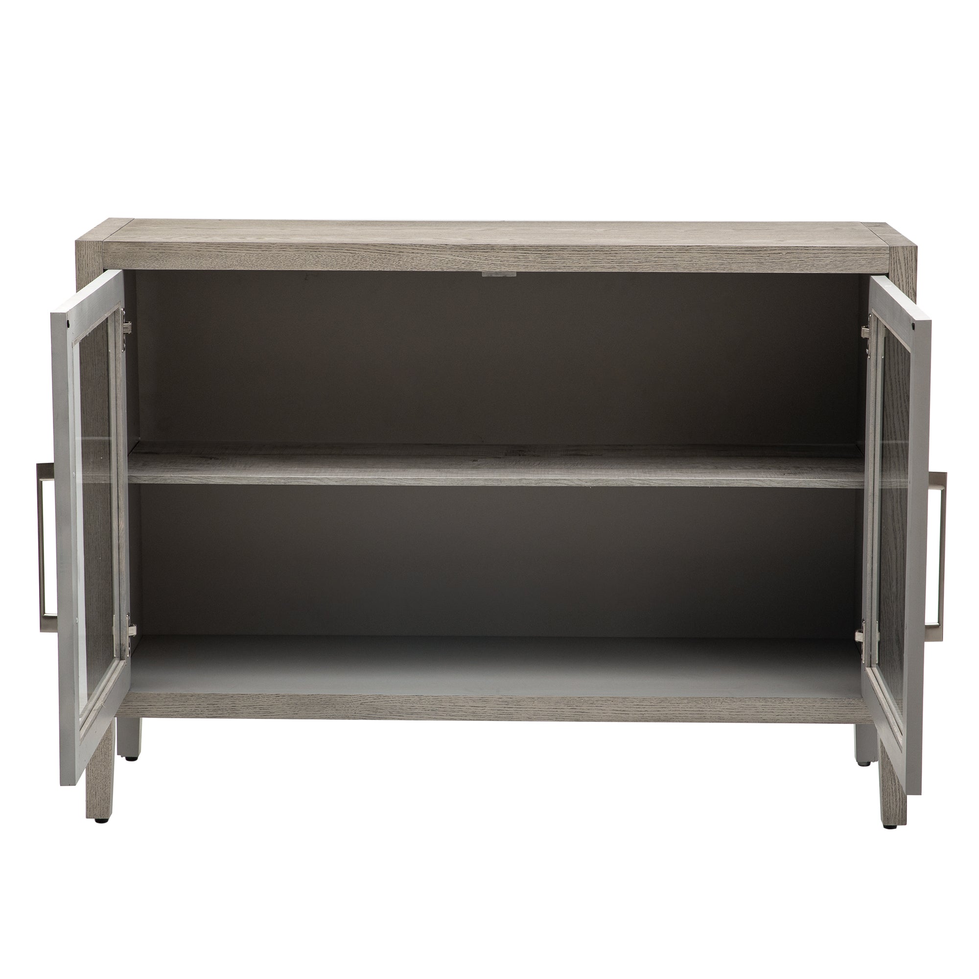 34" Tall MDF 2-door Accent Cabinet with Adjustable Shelf