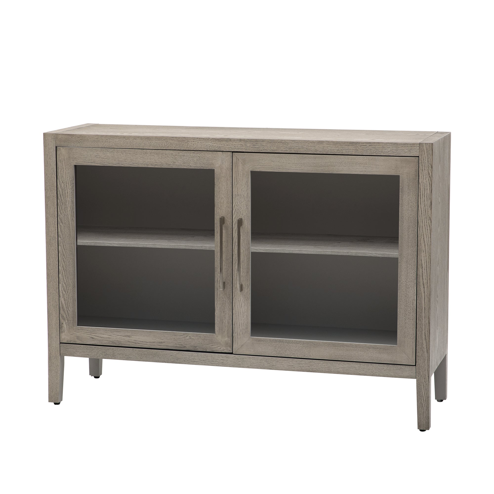 34" Tall MDF 2-door Accent Cabinet with Adjustable Shelf