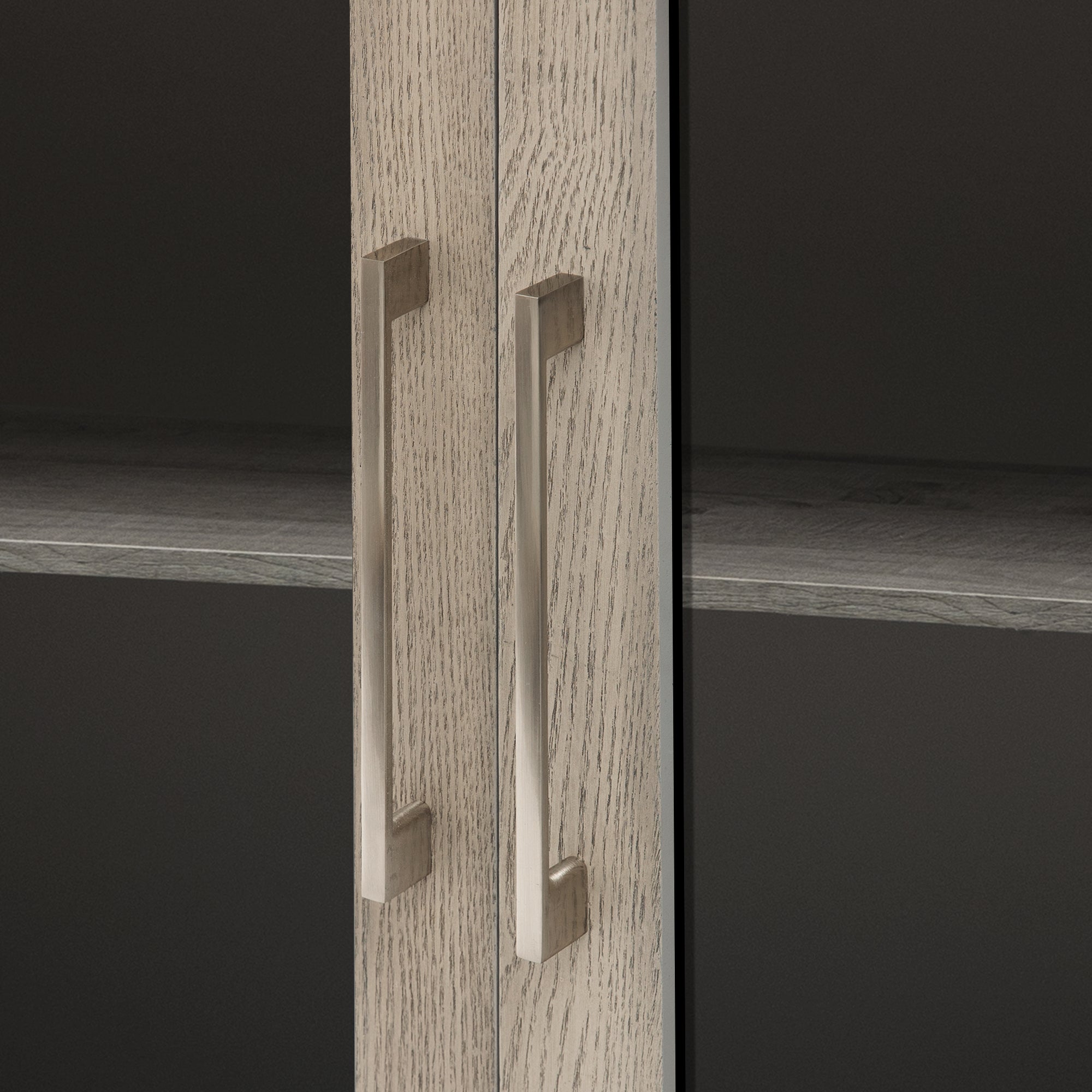 34" Tall MDF 2-door Accent Cabinet with Adjustable Shelf