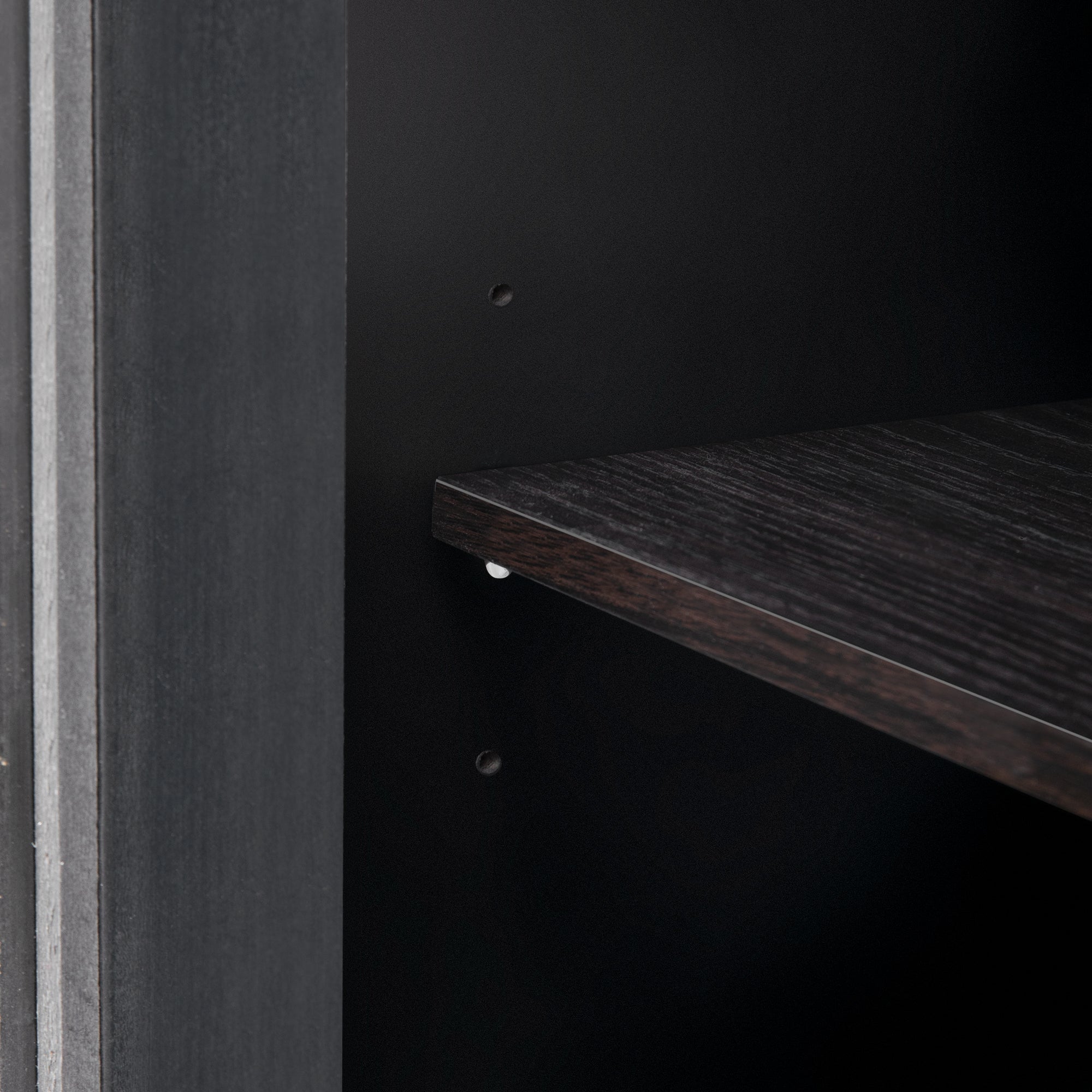 34" Tall MDF 2-door Accent Cabinet with Adjustable Shelf