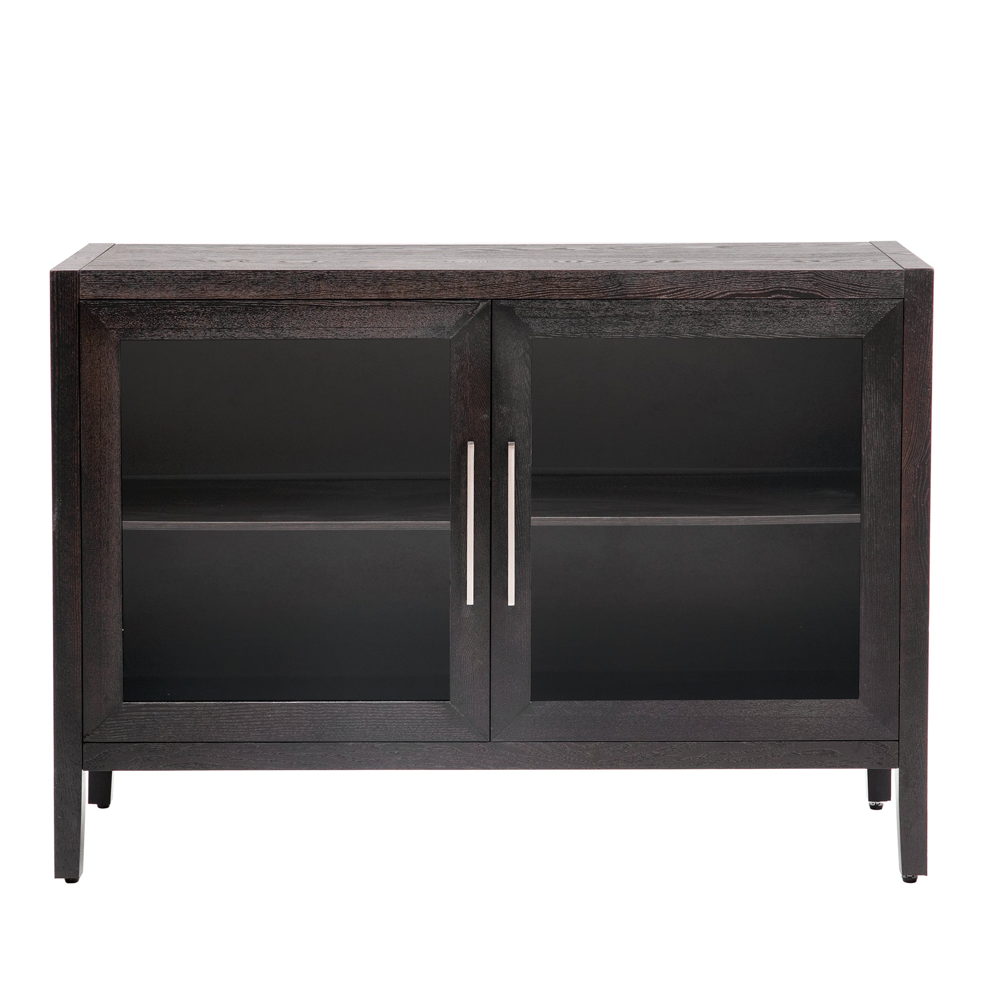 34" Tall MDF 2-door Accent Cabinet with Adjustable Shelf