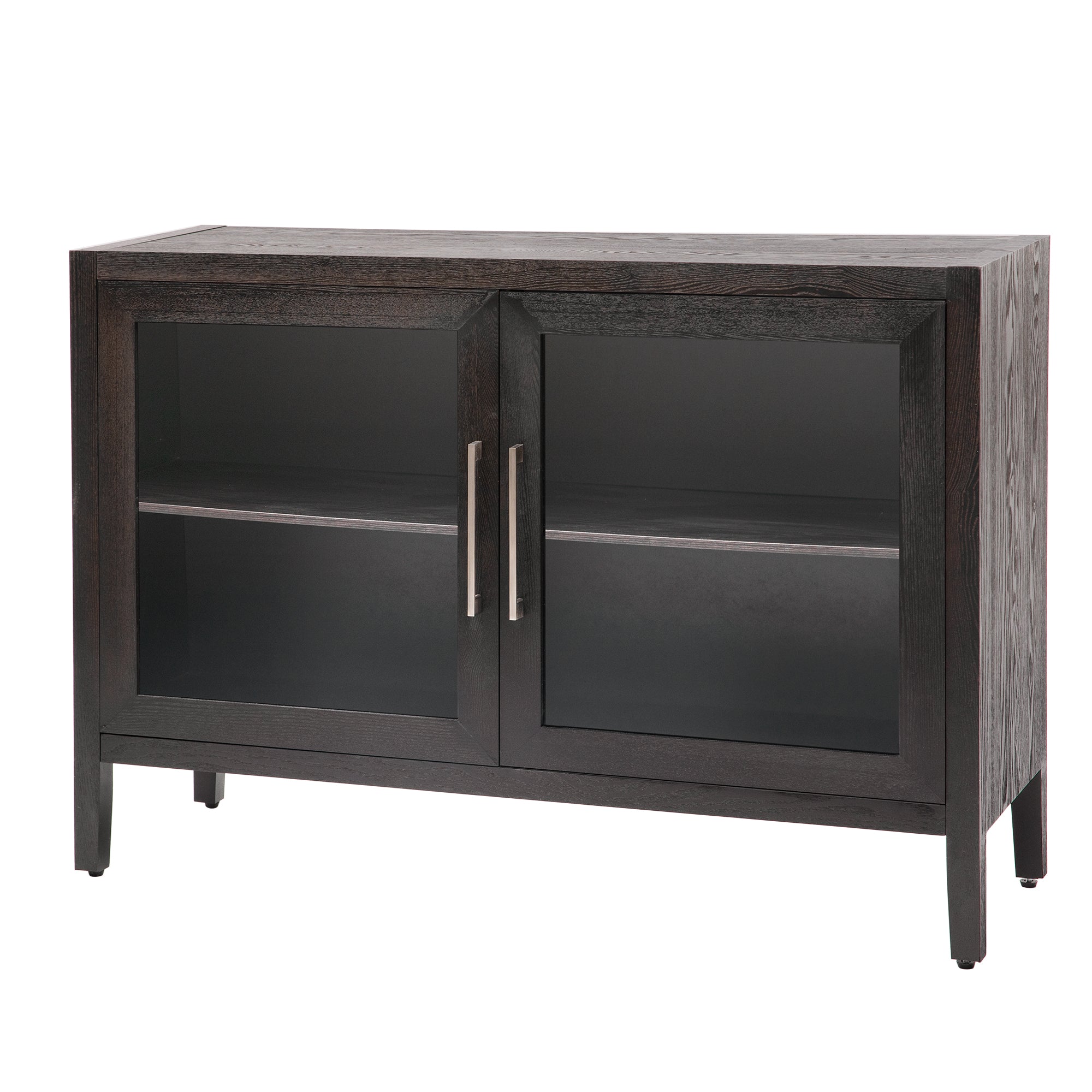 34" Tall MDF 2-door Accent Cabinet with Adjustable Shelf