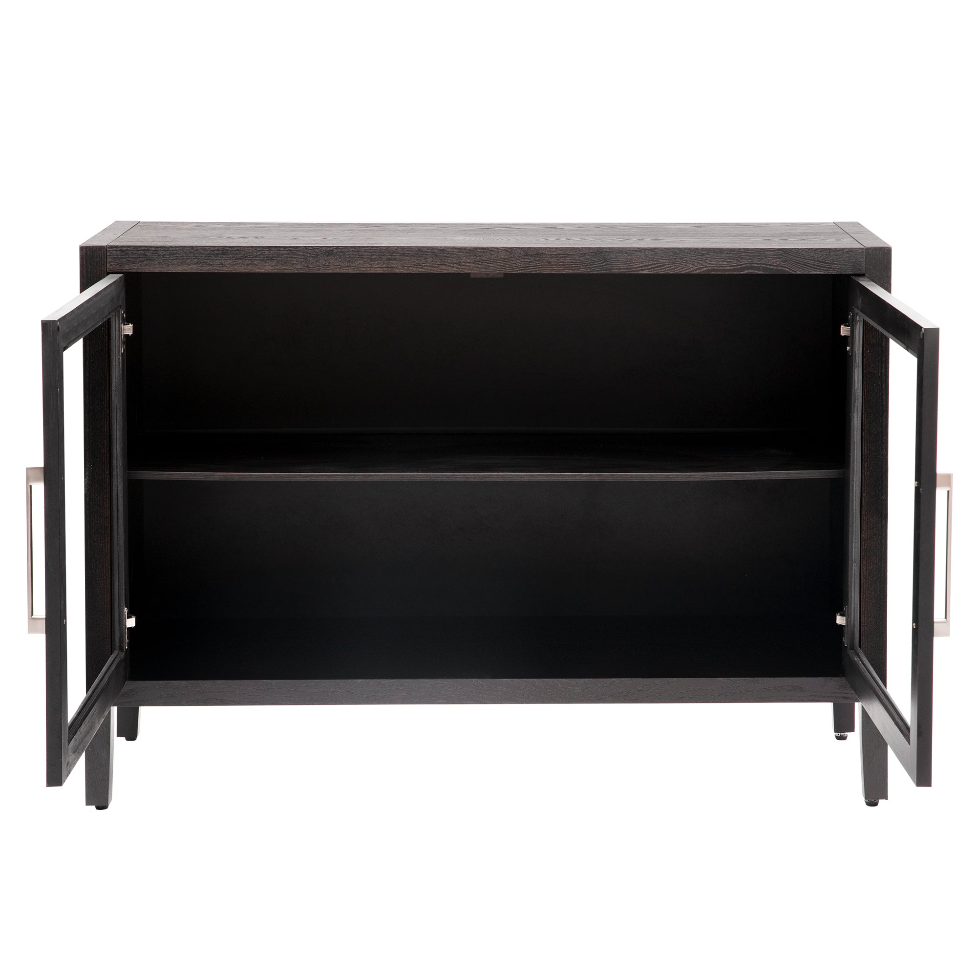 34" Tall MDF 2-door Accent Cabinet with Adjustable Shelf