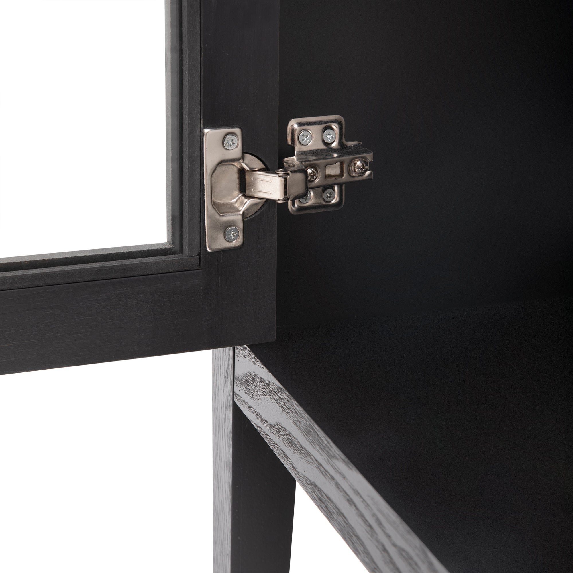 34" Tall MDF 2-door Accent Cabinet with Adjustable Shelf