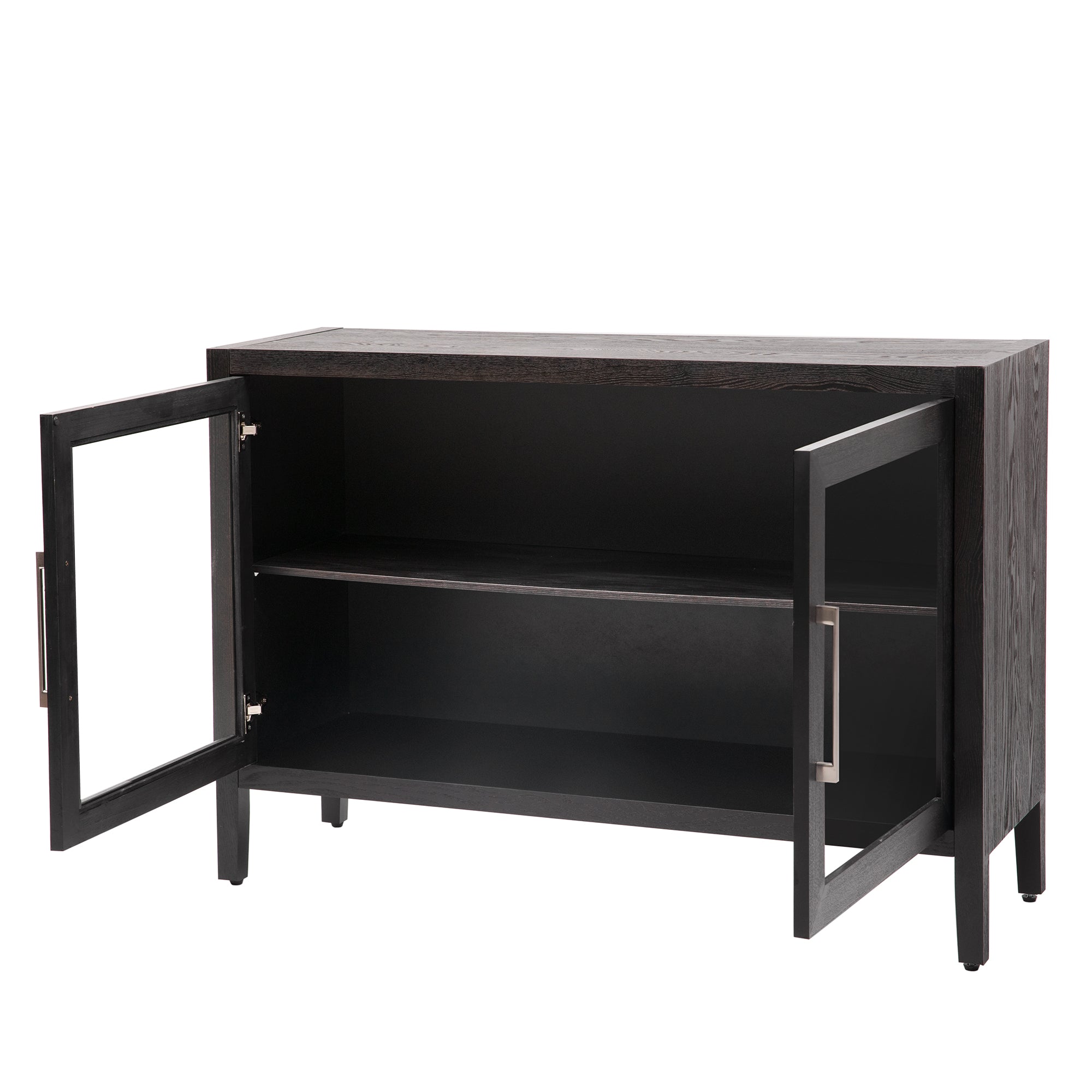 34" Tall MDF 2-door Accent Cabinet with Adjustable Shelf