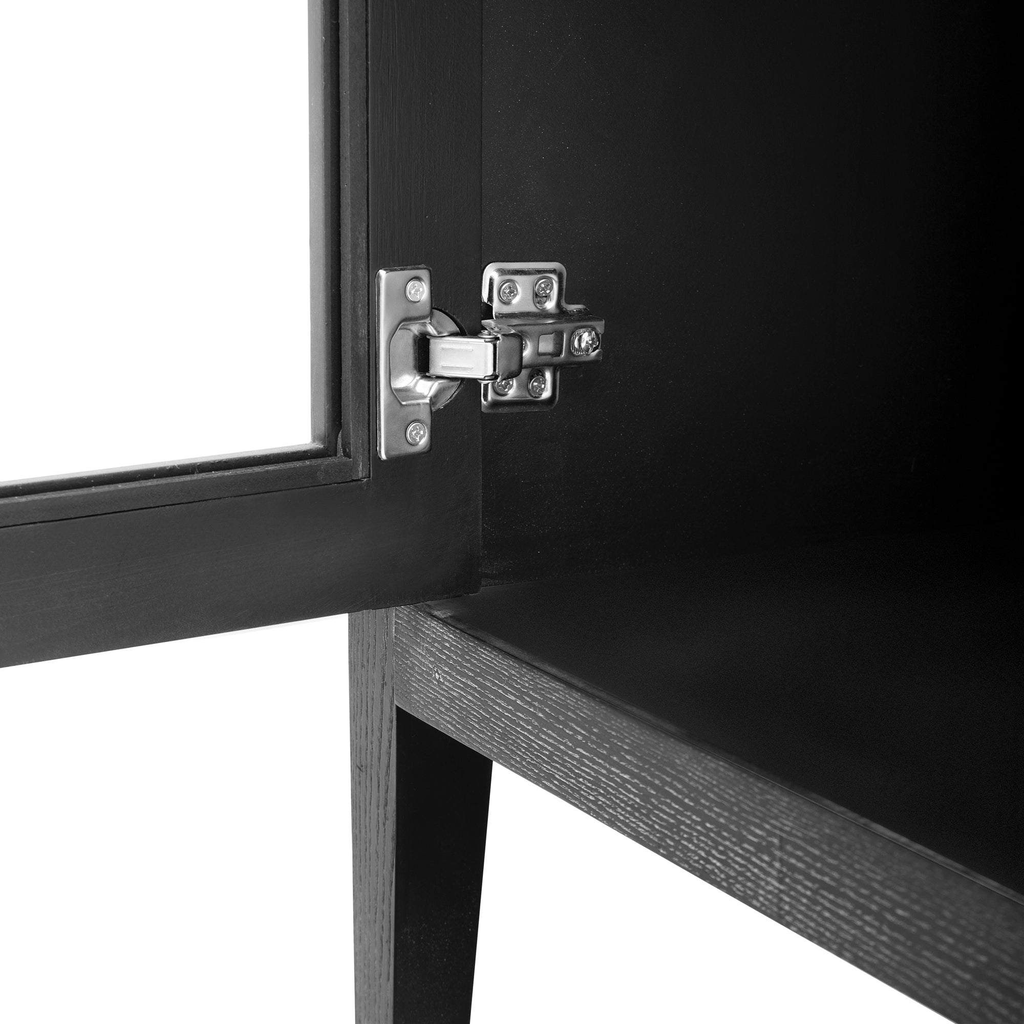 34" Tall MDF 3-door Accent Cabinet with Adjustable Shelf