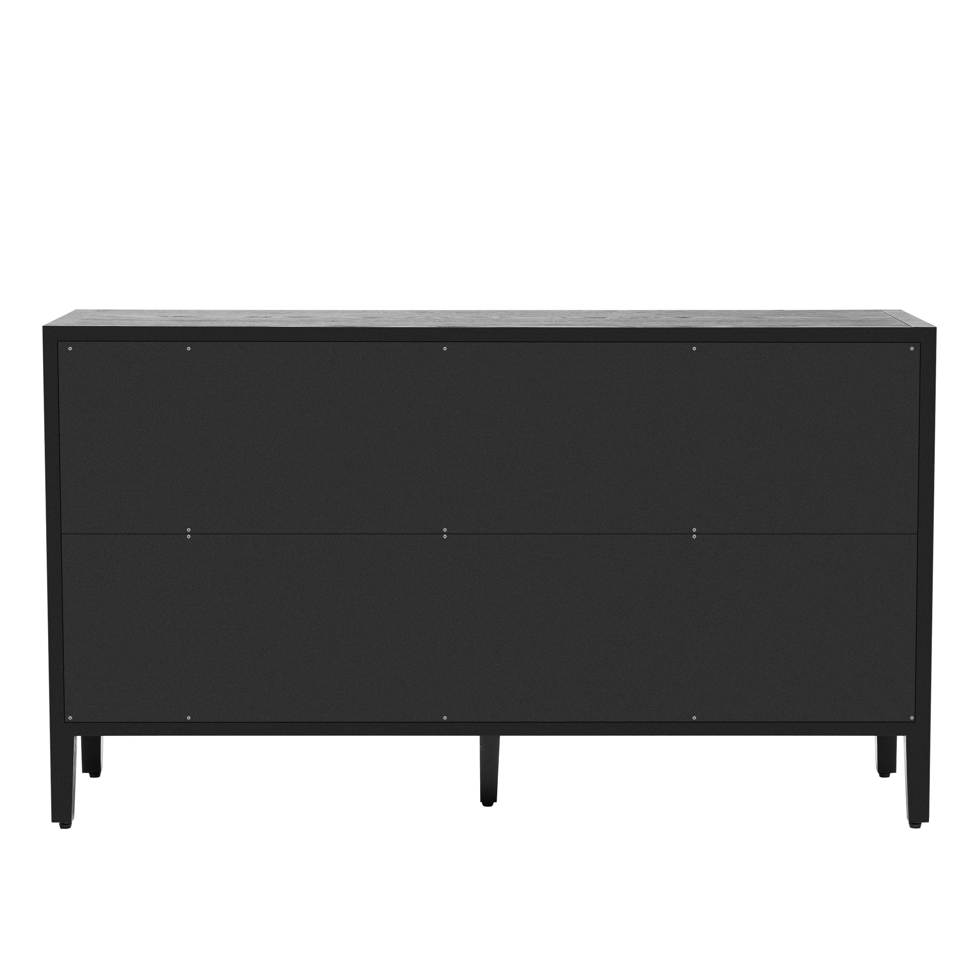34" Tall MDF 3-door Accent Cabinet with Adjustable Shelf