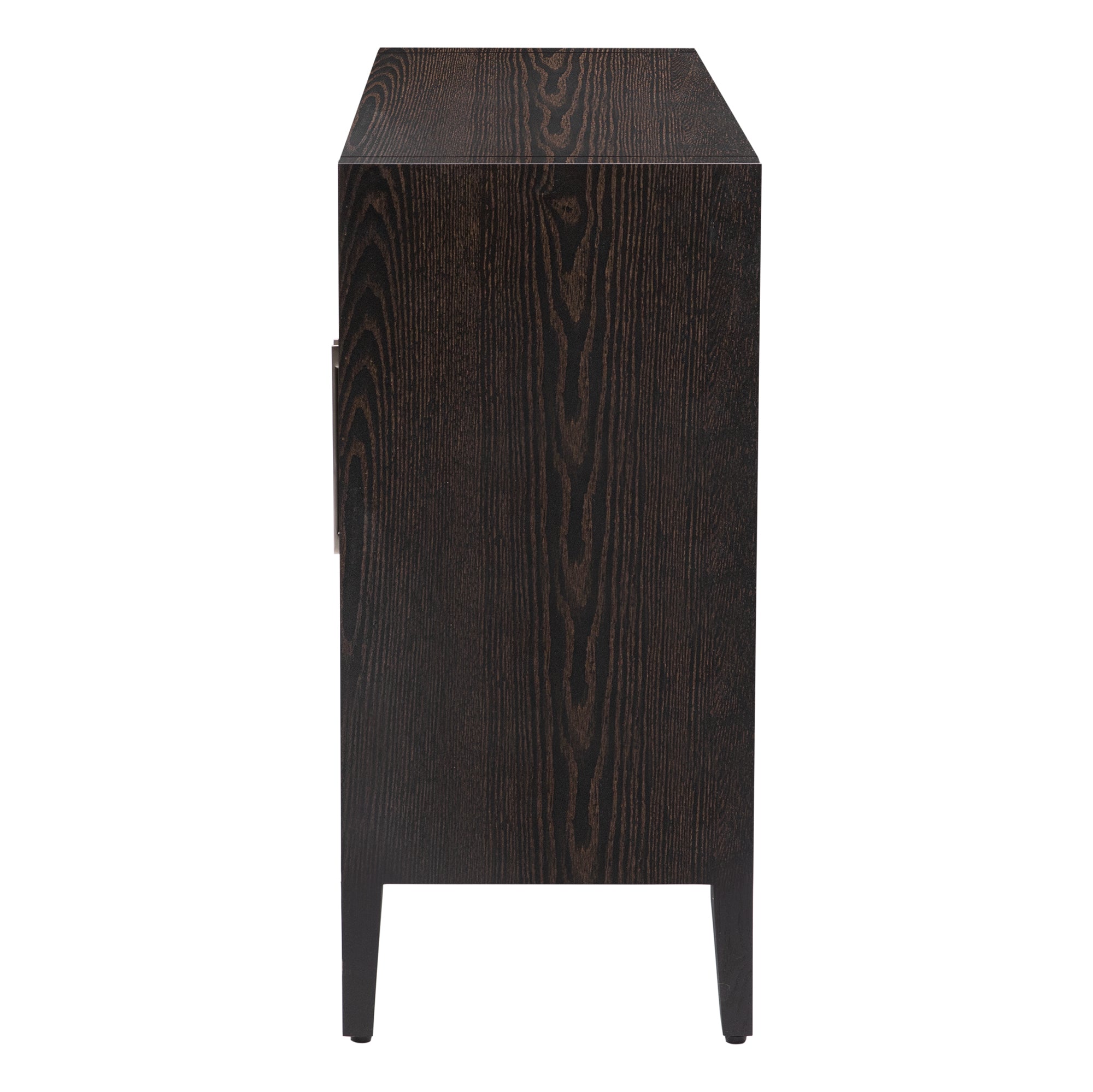 34" Tall MDF 3-door Accent Cabinet with Adjustable Shelf