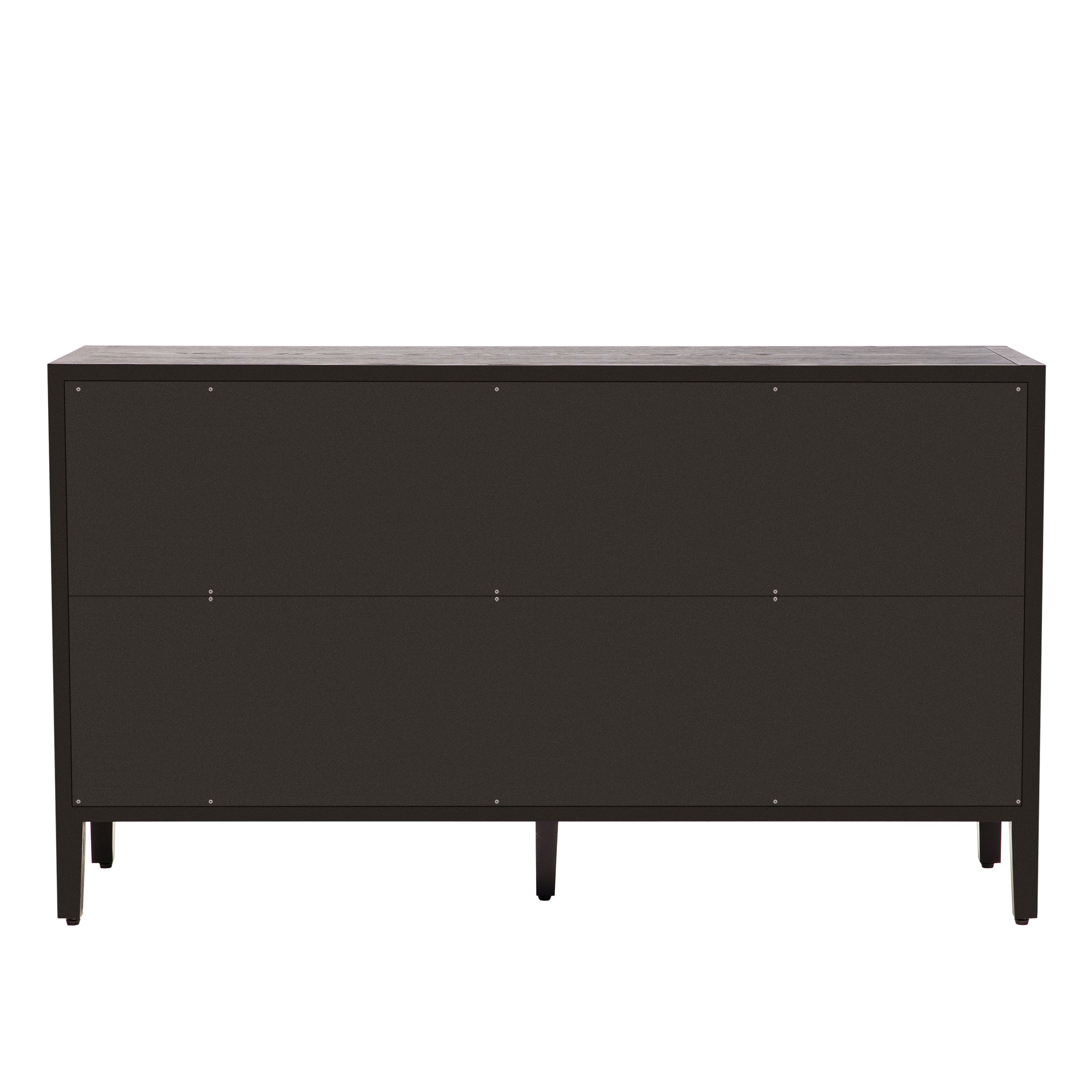 34" Tall MDF 3-door Accent Cabinet with Adjustable Shelf
