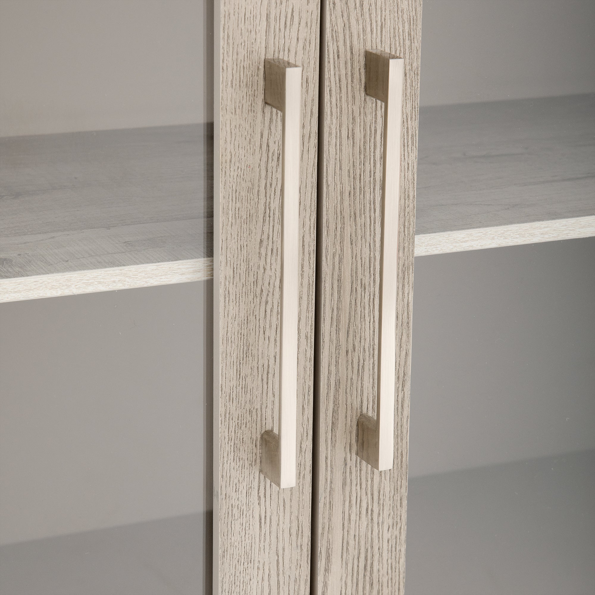 34" Tall MDF 3-door Accent Cabinet with Adjustable Shelf