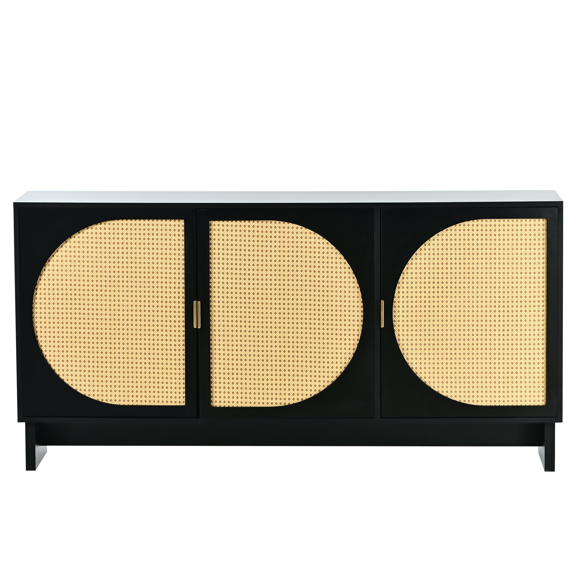 32" Tall MDF 3-door Accent Cabinet with Adjustable Shelves