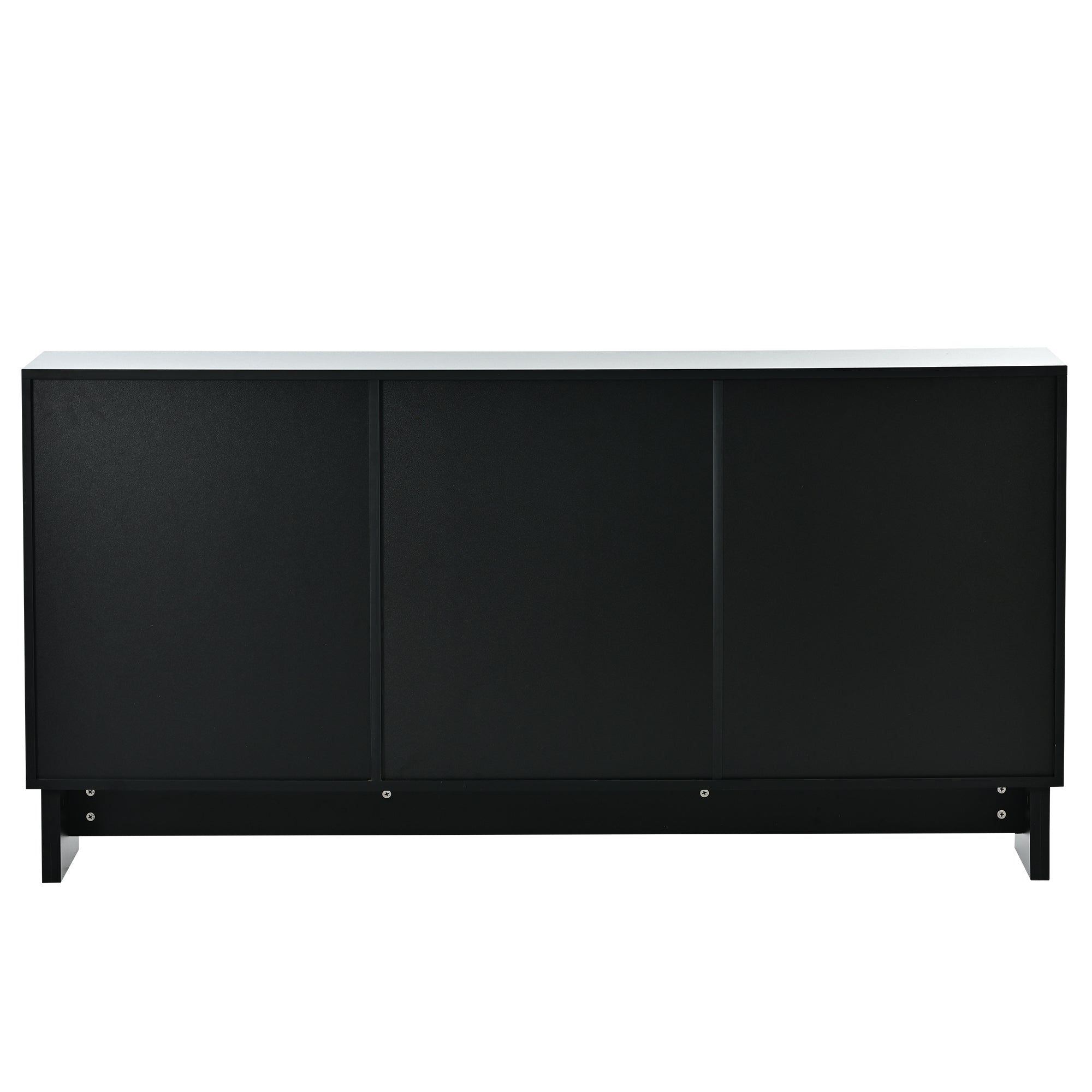 32" Tall MDF 3-door Accent Cabinet with Adjustable Shelves